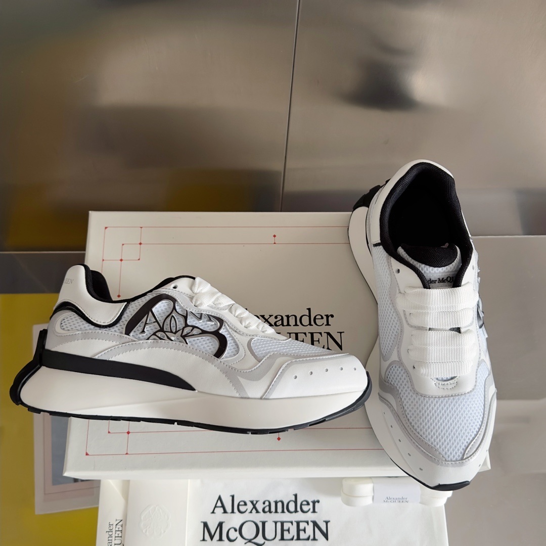 ALEXANDERMCQUEEN/亚历山大麦昆SprintRunner系列情侣款休闲运动鞋小白鞋老爹鞋原