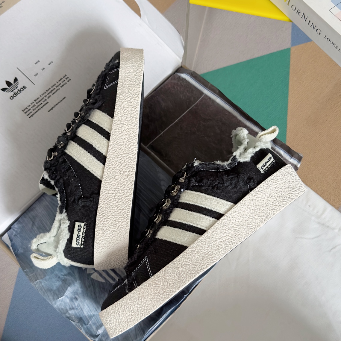 顶级版本莞货AdidasOriginalsxSongfortheMute002联名款阿迪三叶草情侣款休闲