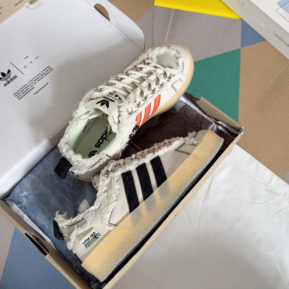 顶级版本莞货AdidasOriginalsxSongfortheMute002联名款阿迪三叶草情侣款休闲