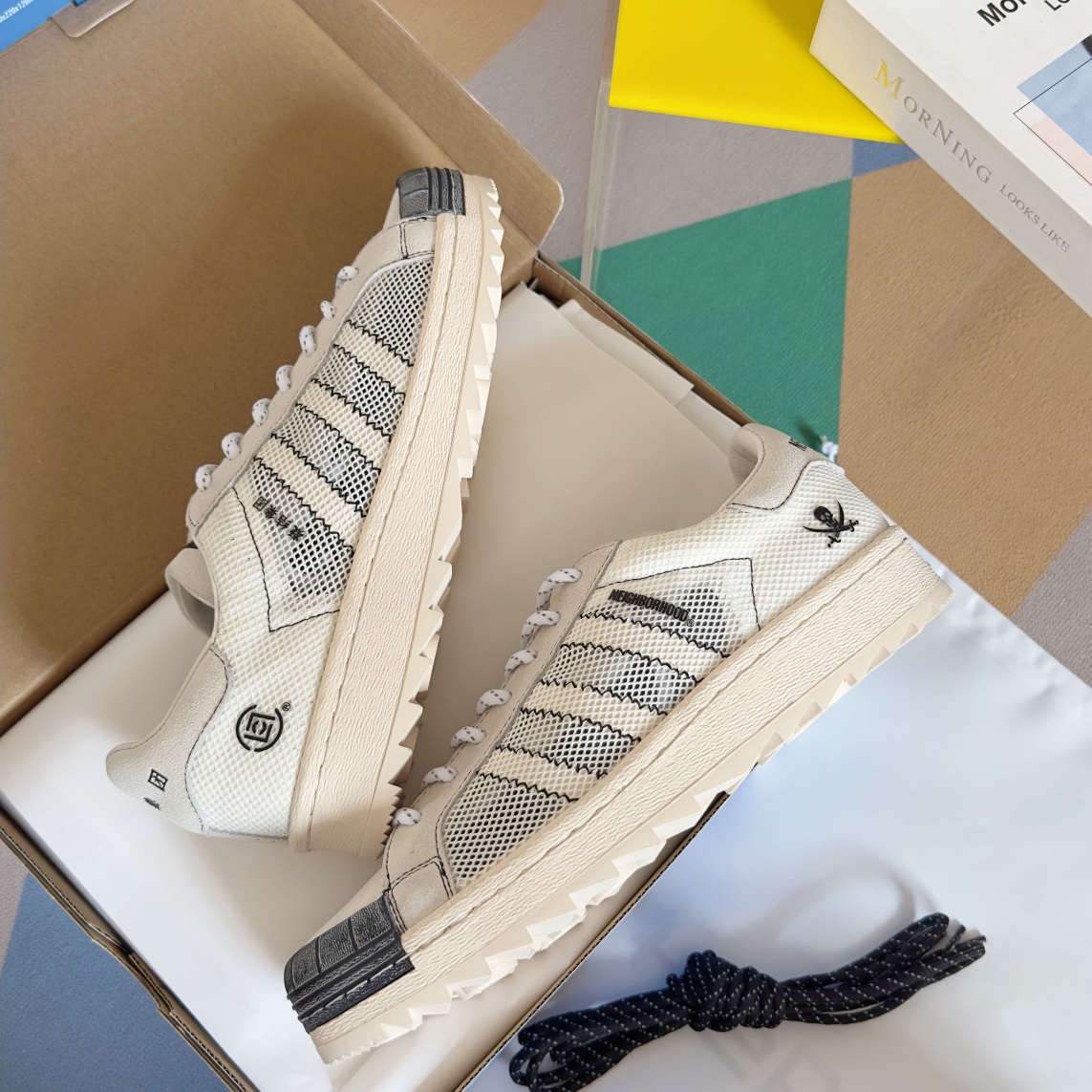 顶级版本黑呼吸2.0CLOTxNBHDxAdidas三方联名贝壳头情侣款休闲运动鞋原版购入开发做货20年