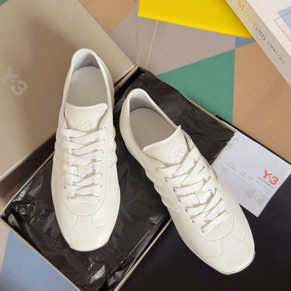 Yohji Yamamoto Y-3 Limited Edition Black Shoes with Unique Design and Signature