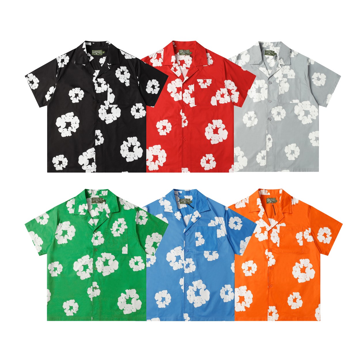 💰127 LE 386# DENIM TEARS WOOD COTTON COLOR, BLACK, GRAY, RED, ORANGE, SKY BLUE, GREEN. NUMBER S-XL - 图片 9