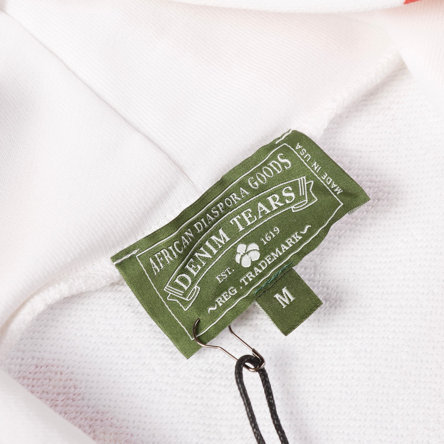 High-Quality Denim Tears Wood Cotton Hoodie Suit in Cream, 380g, Black/White, Sizes S-XL - 图片 5