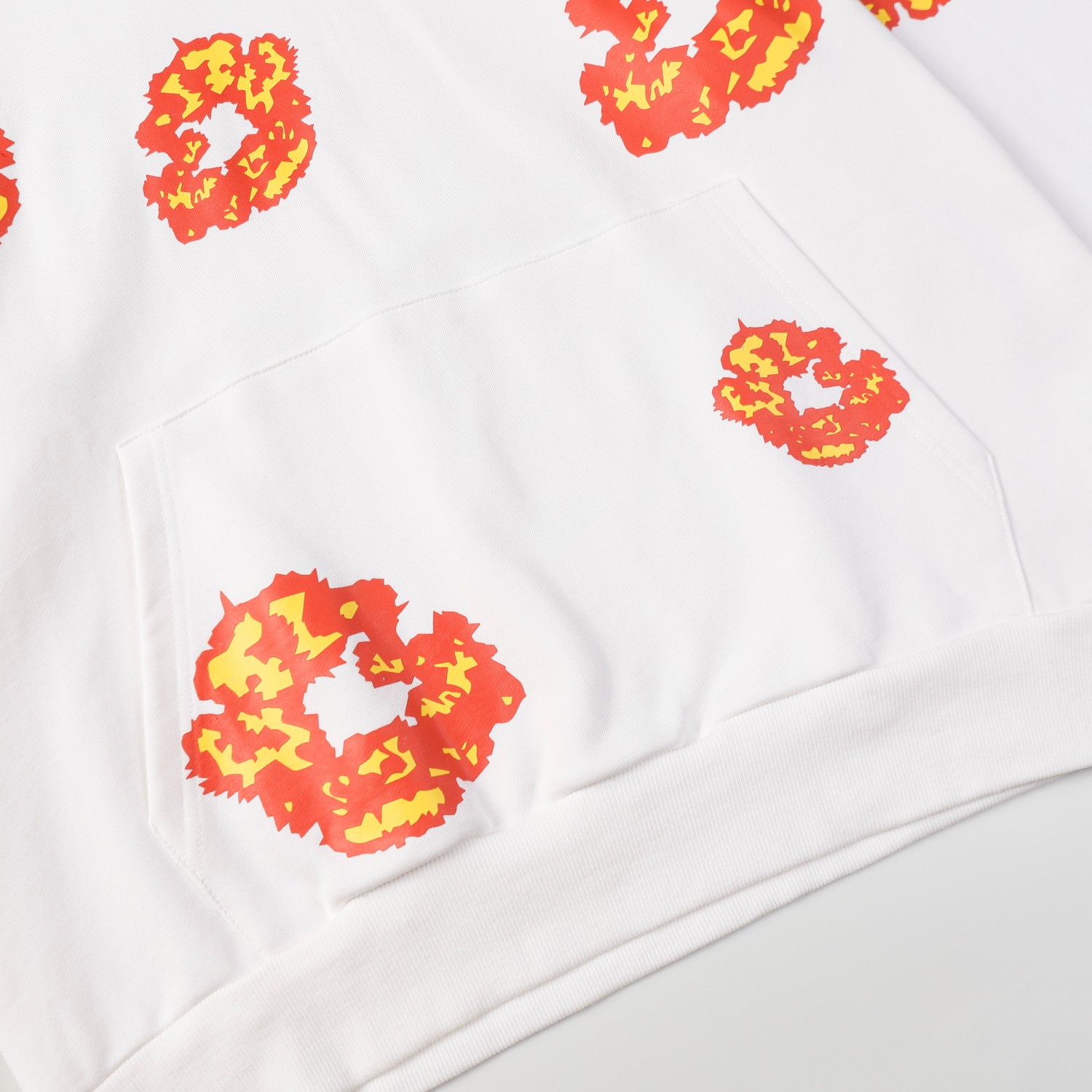 High-Quality Denim Tears Wood Cotton Hoodie Suit in Cream, 380g, Black/White, Sizes S-XL - 图片 4