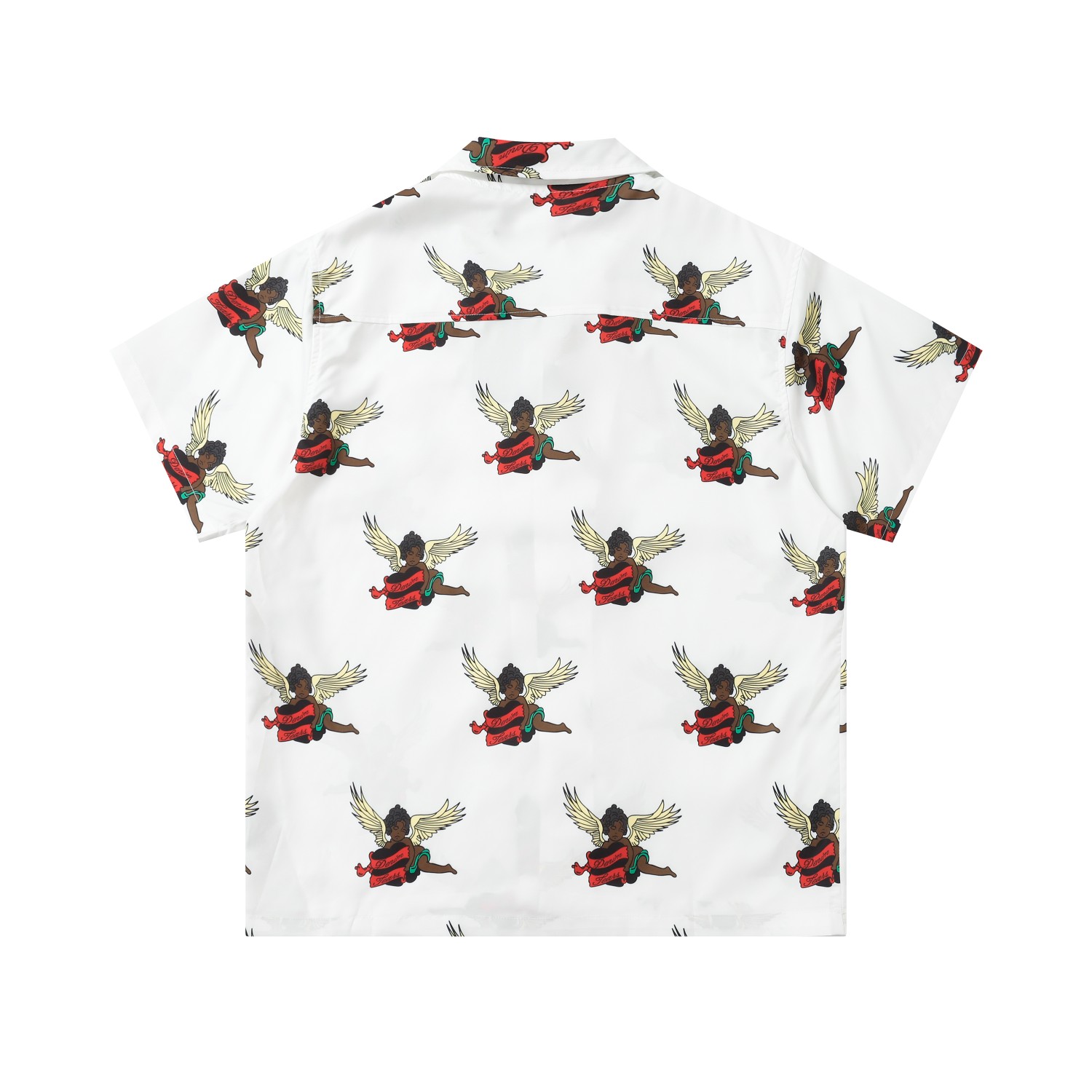 LE 382 # DENIM TEARS WOOD COTTON, U.S. HIGH-QUALITY SHIRT SUIT COLOR WHITE NUMBER S-XL - 图片 2