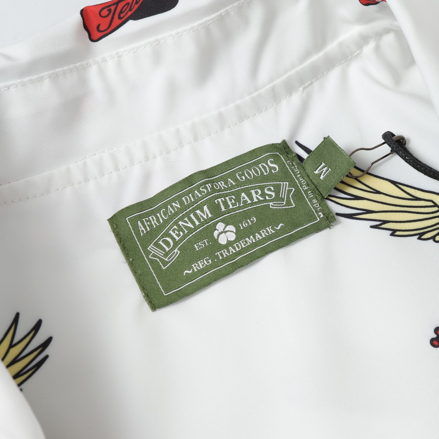 LE 382 # DENIM TEARS WOOD COTTON, U.S. HIGH-QUALITY SHIRT SUIT COLOR WHITE NUMBER S-XL - 图片 4