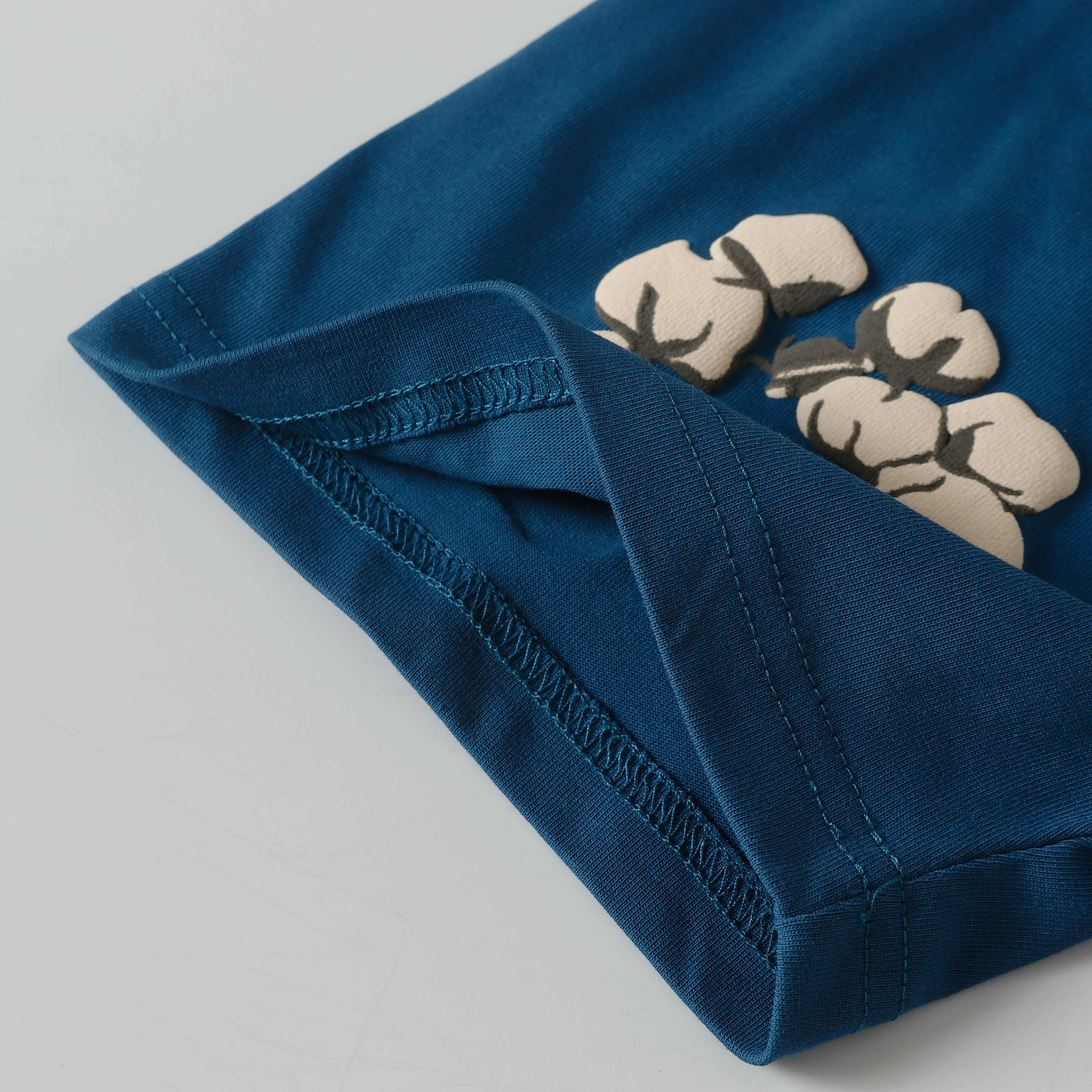 High-Quality Velvet Embellished Denim Tears Wood Cotton Short Sleeves in 8 Colors - 图片 5