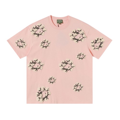 DENIM TEARS Cotton Wreath Print Short Sleeve T-Shirt - Premium Quality 1 DENIM TEARS Cotton Wreath Print Short Sleeve T-Shirt - Premium Quality