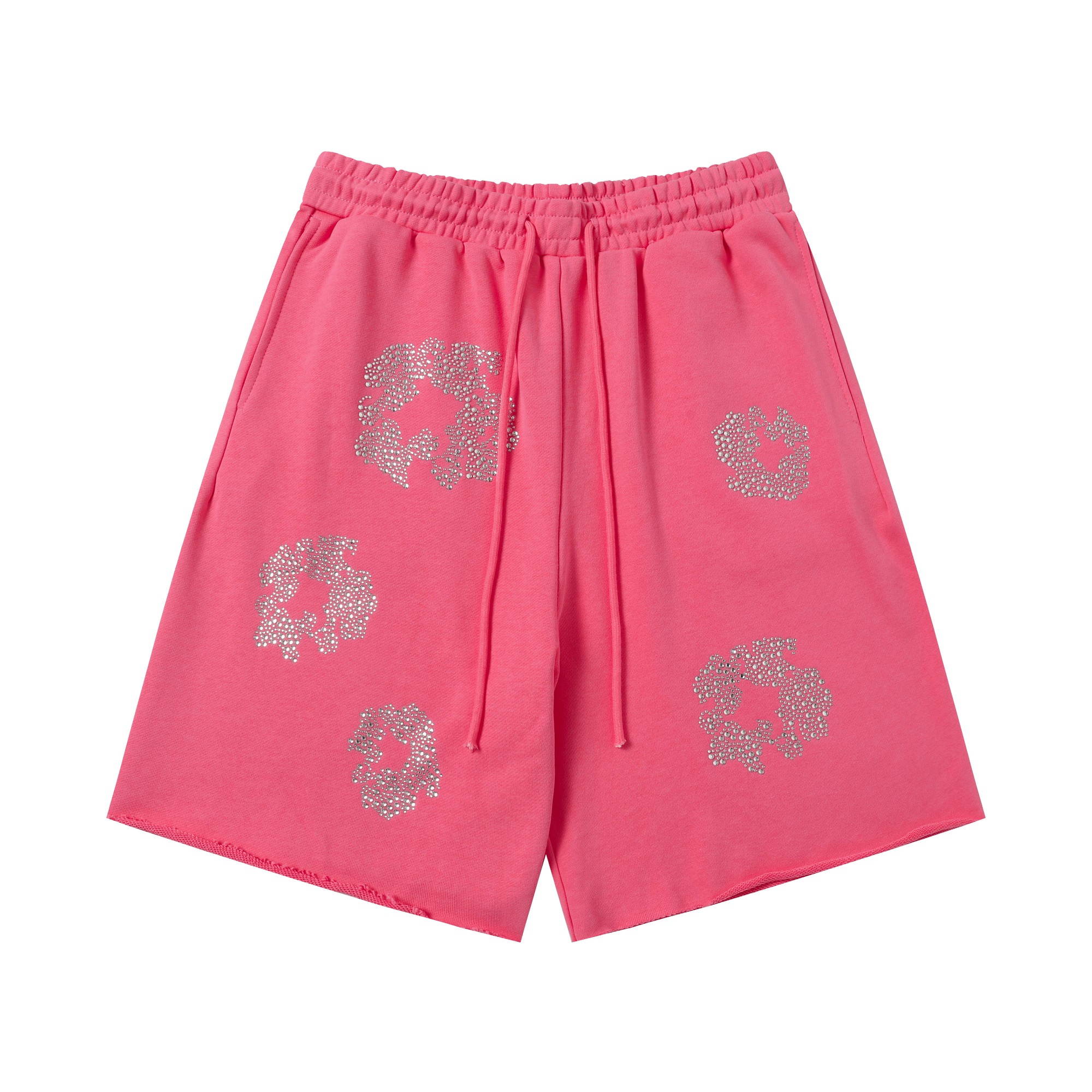 8205#DENIM TEARS木棉花 欧美潮牌高品质水晶烫钻套装 
颜色：...