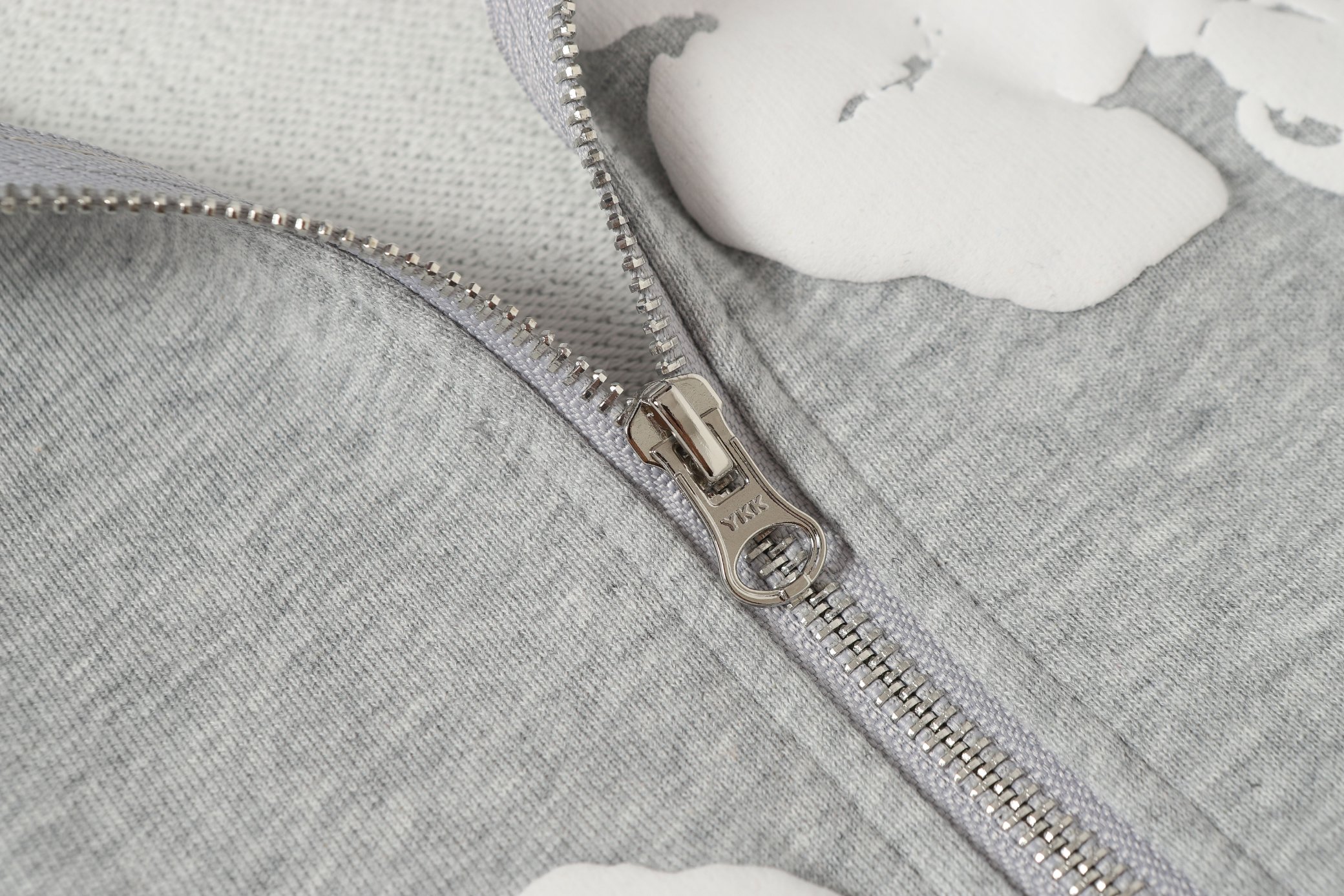 Denim Tears Cotton Flower Print Zip-Up Hoodie Sweatshirt - Unisex, Gray 4 a1755501412072 1877