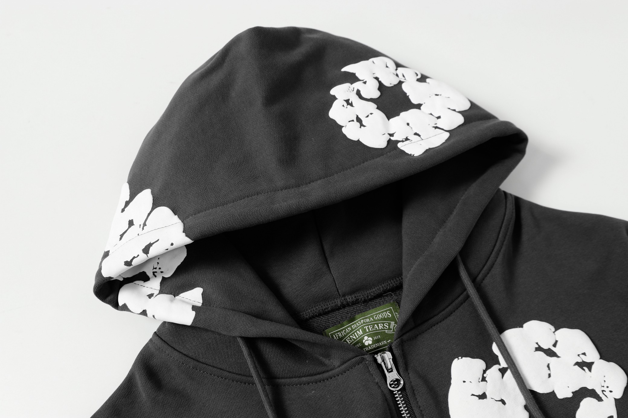 Denim Tears Cotton Flower Print Zip-Up Hoodie Sweatshirt Pullover 4 a1755501436157 2883