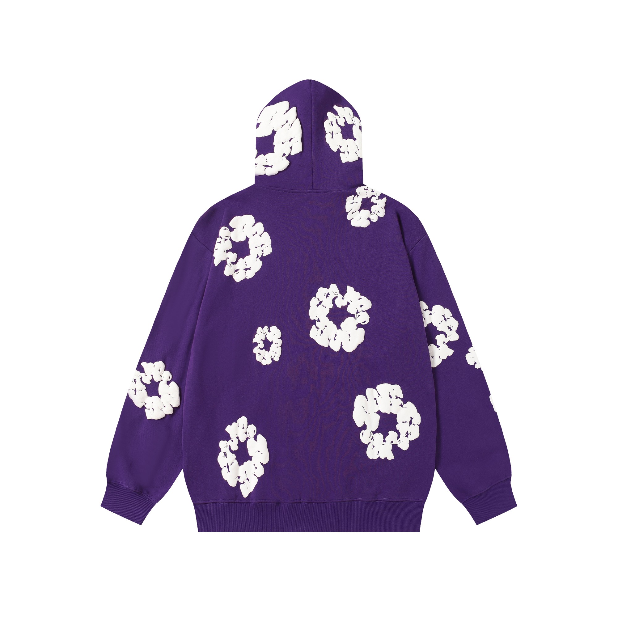 Denim Tears Purple Cotton Flower Print Zip-Up Hoodie Sweatshirt 3 a1755501549538 3236