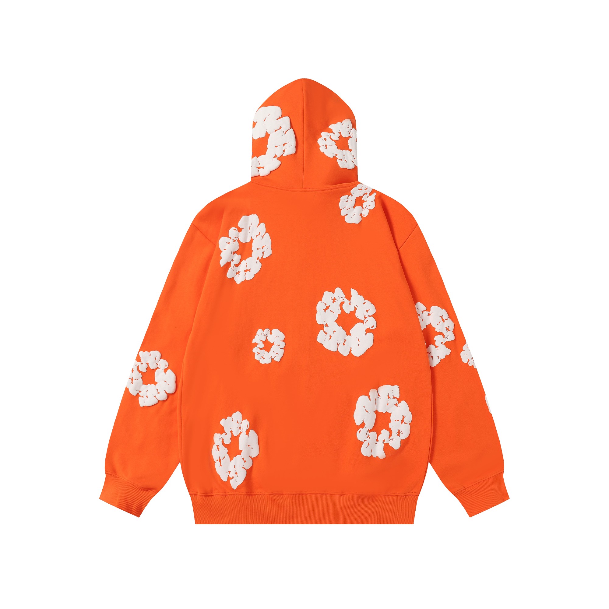 DENIM TEARS Cotton Flower Print Zip-Up Hoodie - Orange 3 a1755501729387 1536