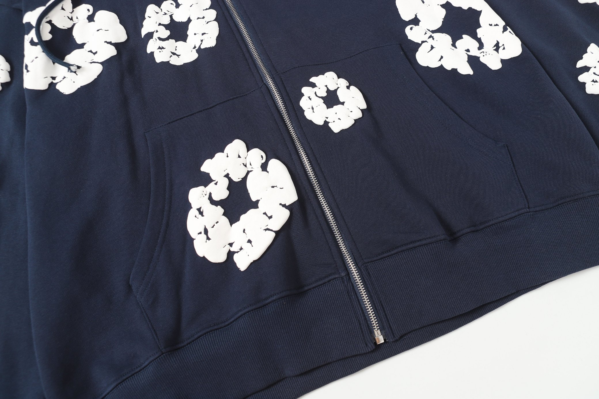 Denim Tears Cotton Flower Print Zip-Up Hoodie Sweatshirt - Unisex Style 6 a1755501869468 4457