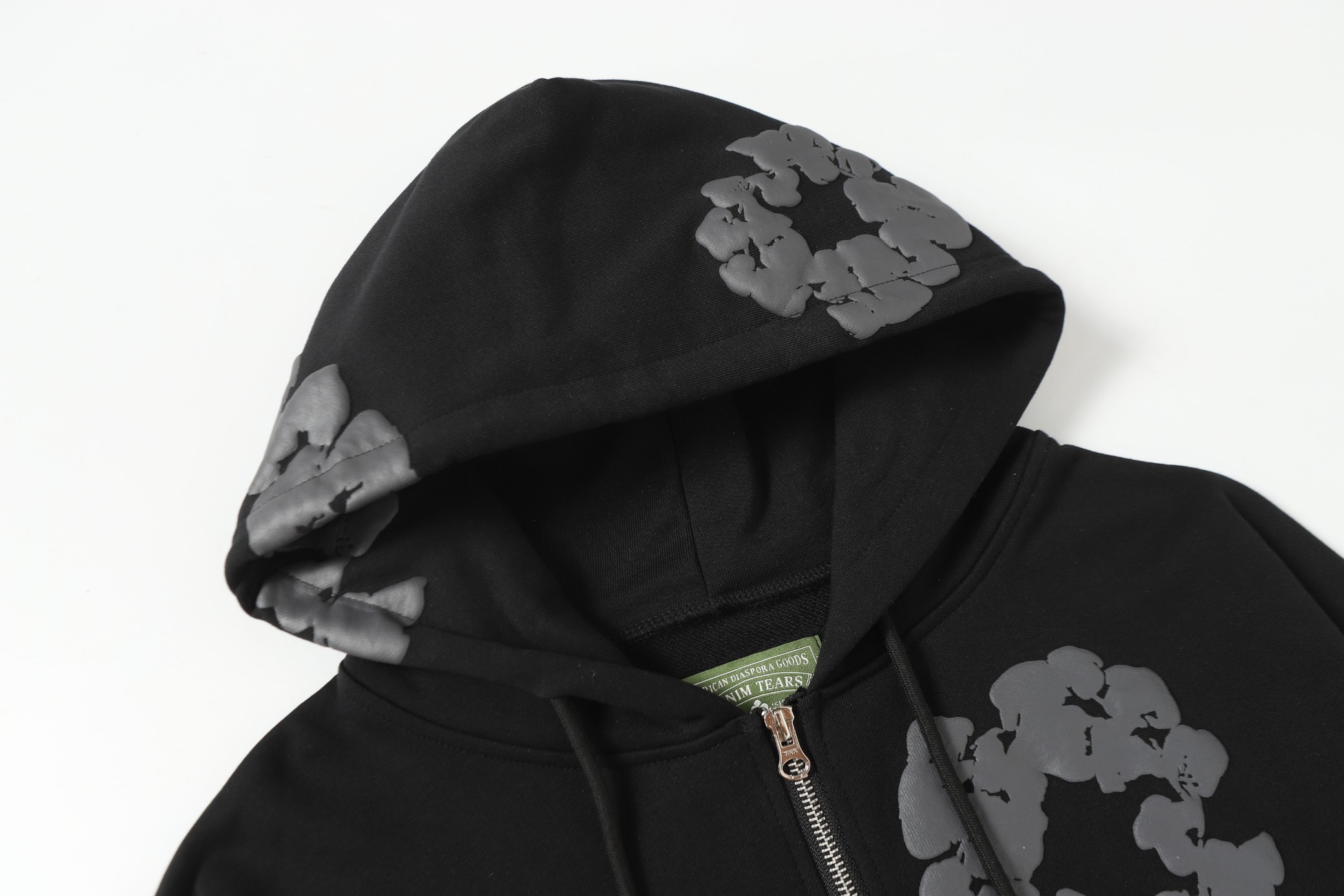 Denim Tears Cotton Flower Print Zip-Up Hoodie Sweatshirt - S to XL 4 a1755501944103 1100