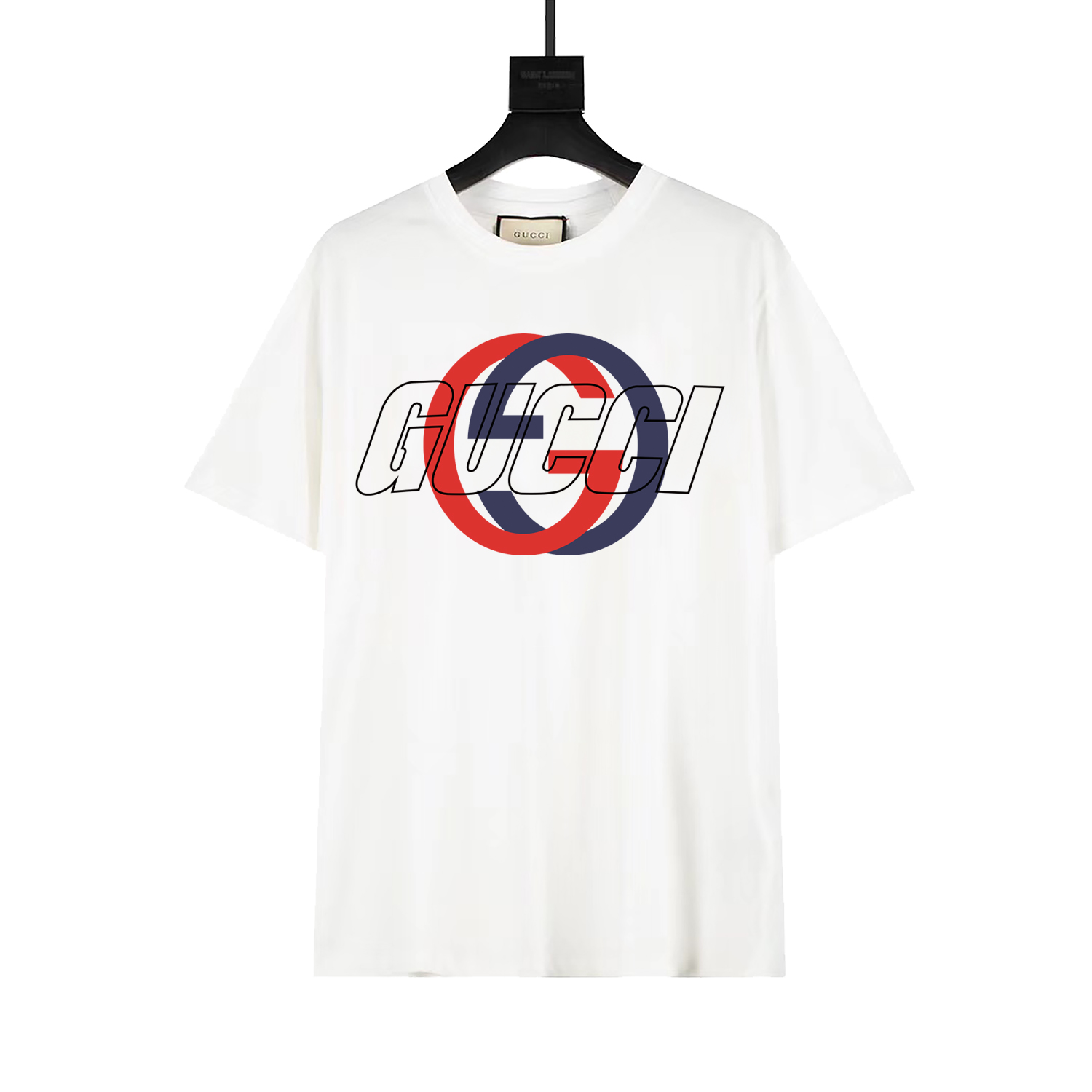 GUCCI/Gucci 2024SS 'Runway double G overlapping letters' printed short-sleeve T-shirt. Custom 260g double-spun pure cot…