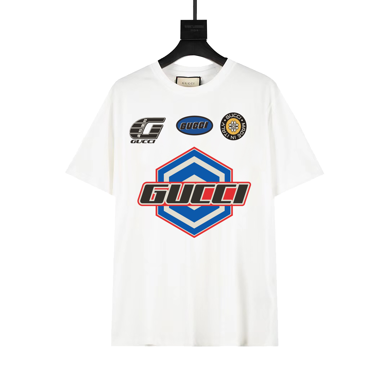 GUCCI Gucci 2024SS official same style short-sleeve T-shirt. Custom 260g pure cotton fabric, comfortable to the touch. …
