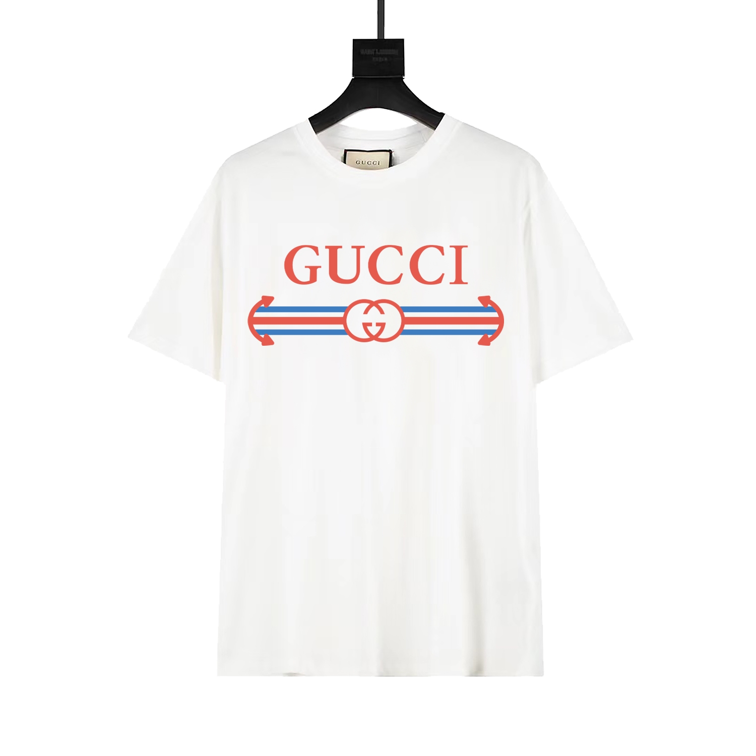 GUCCI nueva camiseta de manga corta de la colección de principios de primavera 2024, con estampado de logo de letras cl…