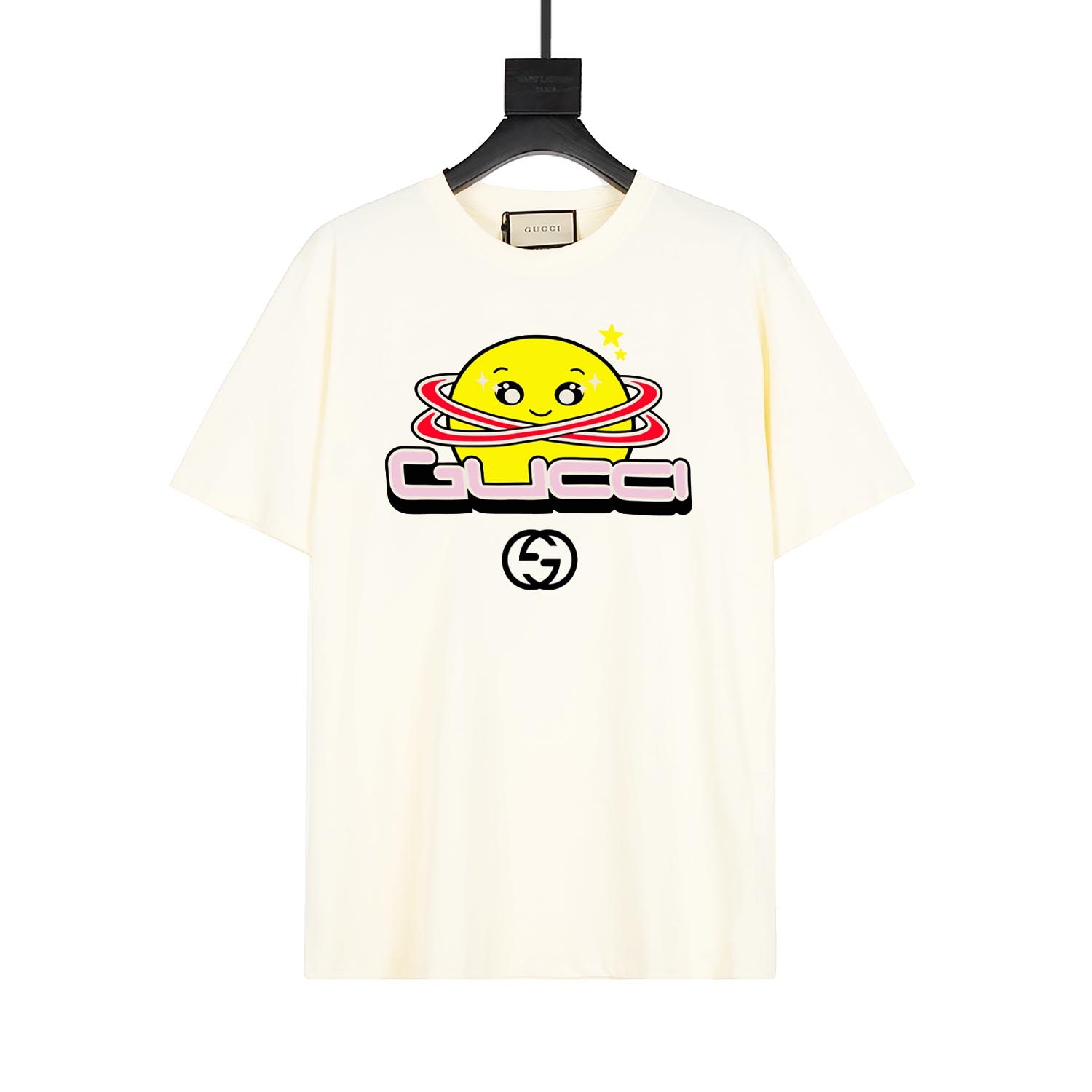 𝗚𝗨𝗖𝗖𝗜 Gucci nueva camiseta de manga corta con estampado de planeta de la colección otoño-invierno 2024. Diseño juv…