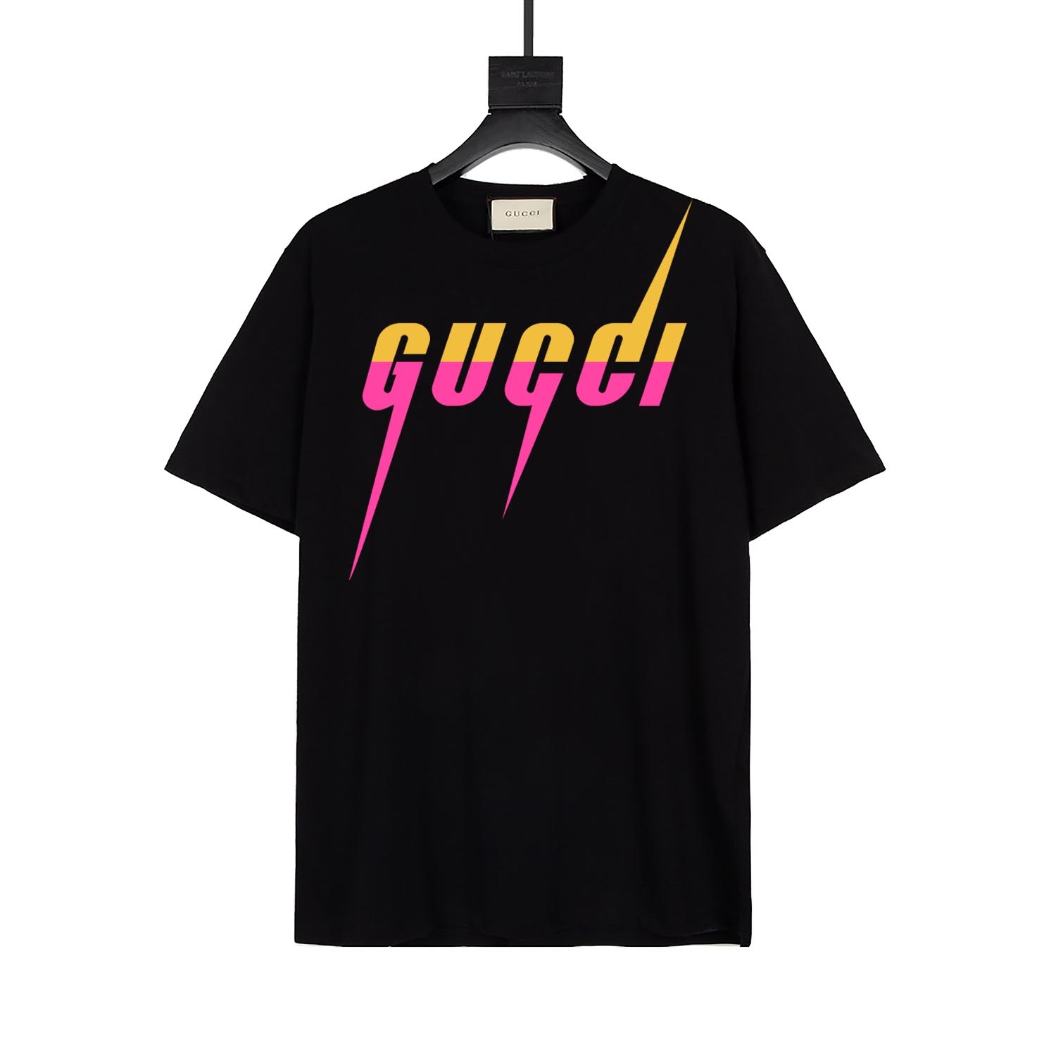Gucci edición limitada camiseta casual de manga corta con logotipo de rayo bordado en relieve, sincronizado con la web …