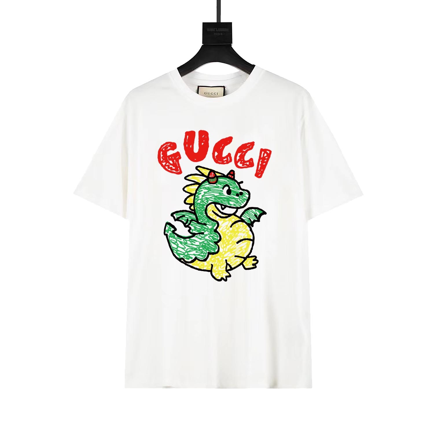 Gucci 2024SS nueva edición limitada del Año del Dragón, tela de algodón puro de 280g, cómoda al contacto con la piel, d…