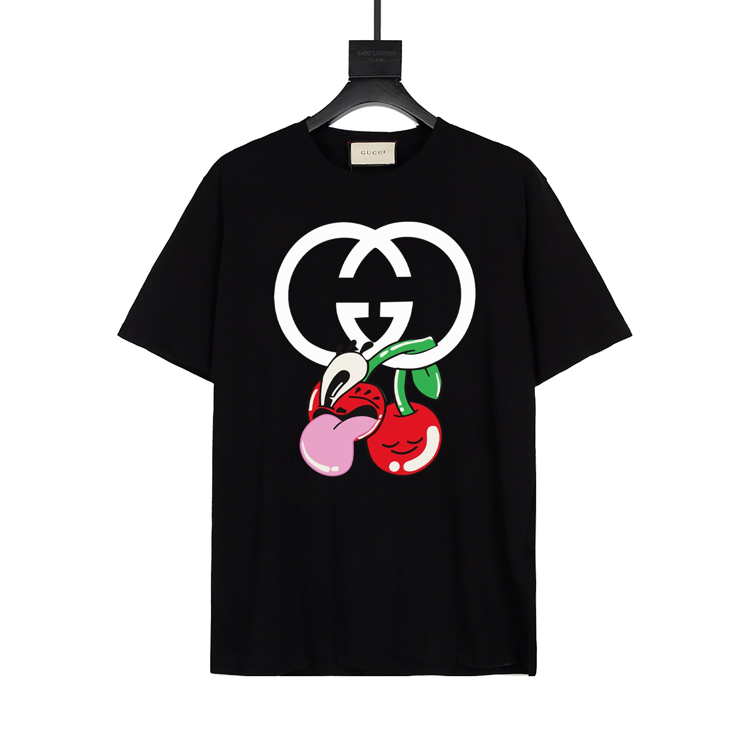 Gucci 24SS colección pre-primavera - colaboración Gucci ✖️ Hattie Stewart, patrón de estampado de cerezas divertido, te…
