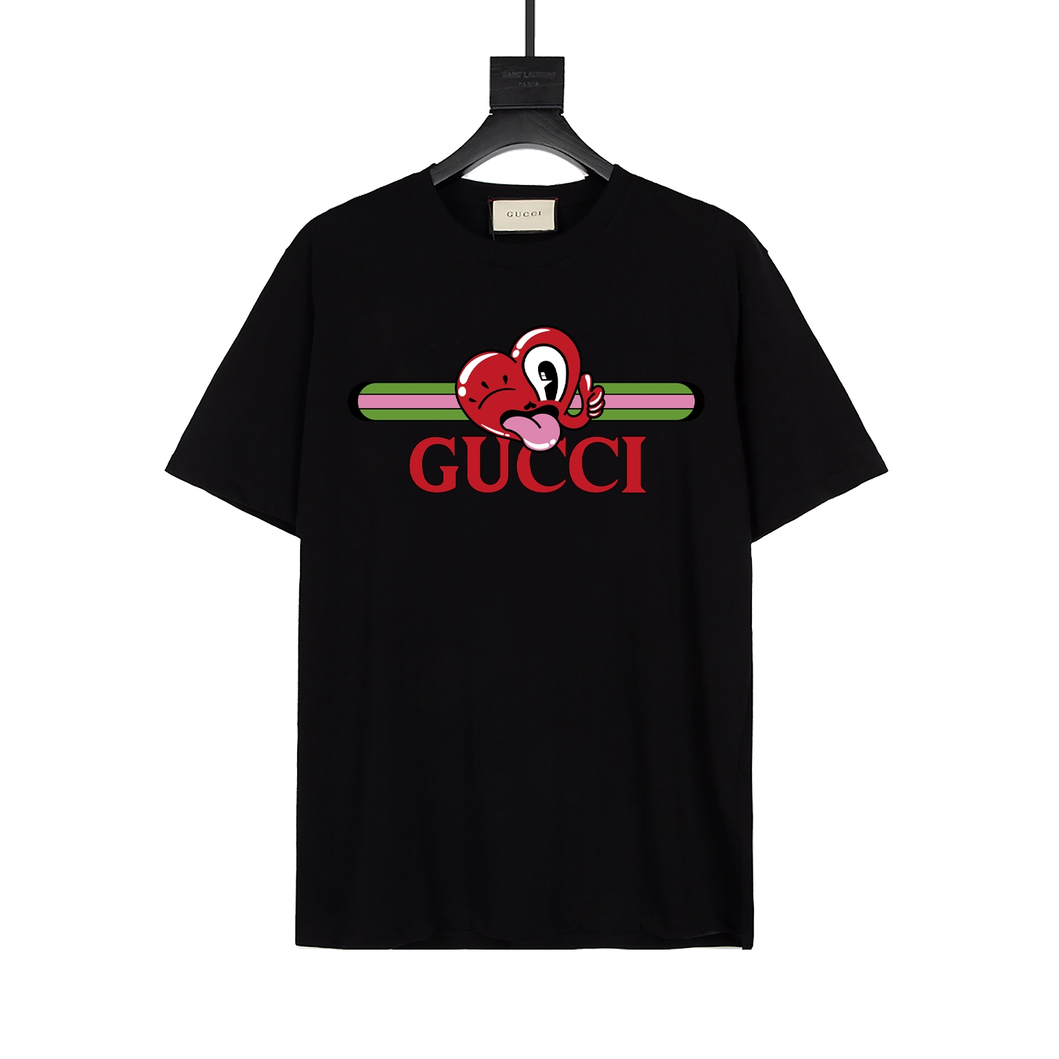 Colección de principios de primavera de gucci 24ss - logotipo de corazón geométrico y rayas de dibujos animados de la c…