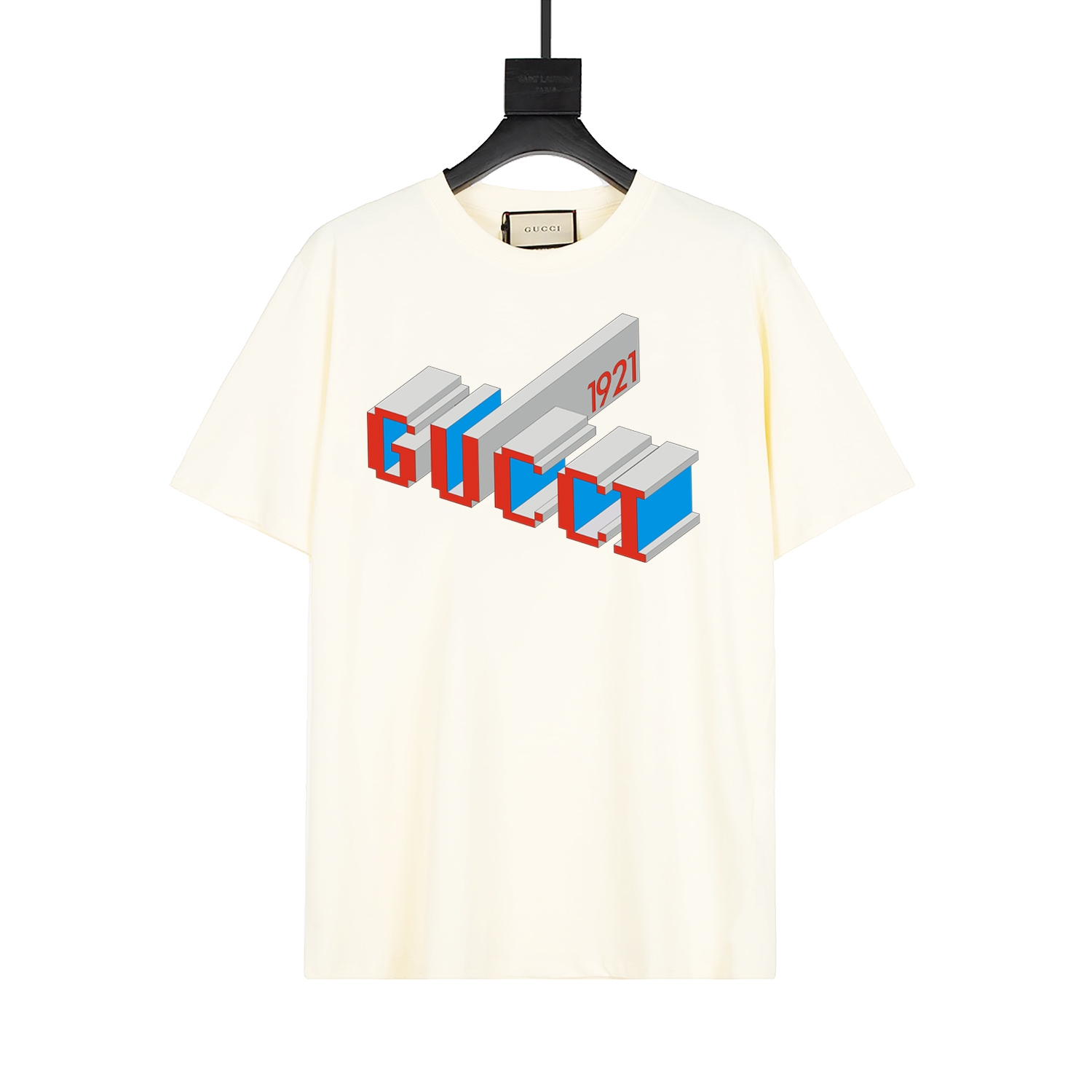 Camiseta de manga corta de gucci/古驰 24ss con estampado de logotipo 3D a color. Prendas de estilo casual que muestran un…