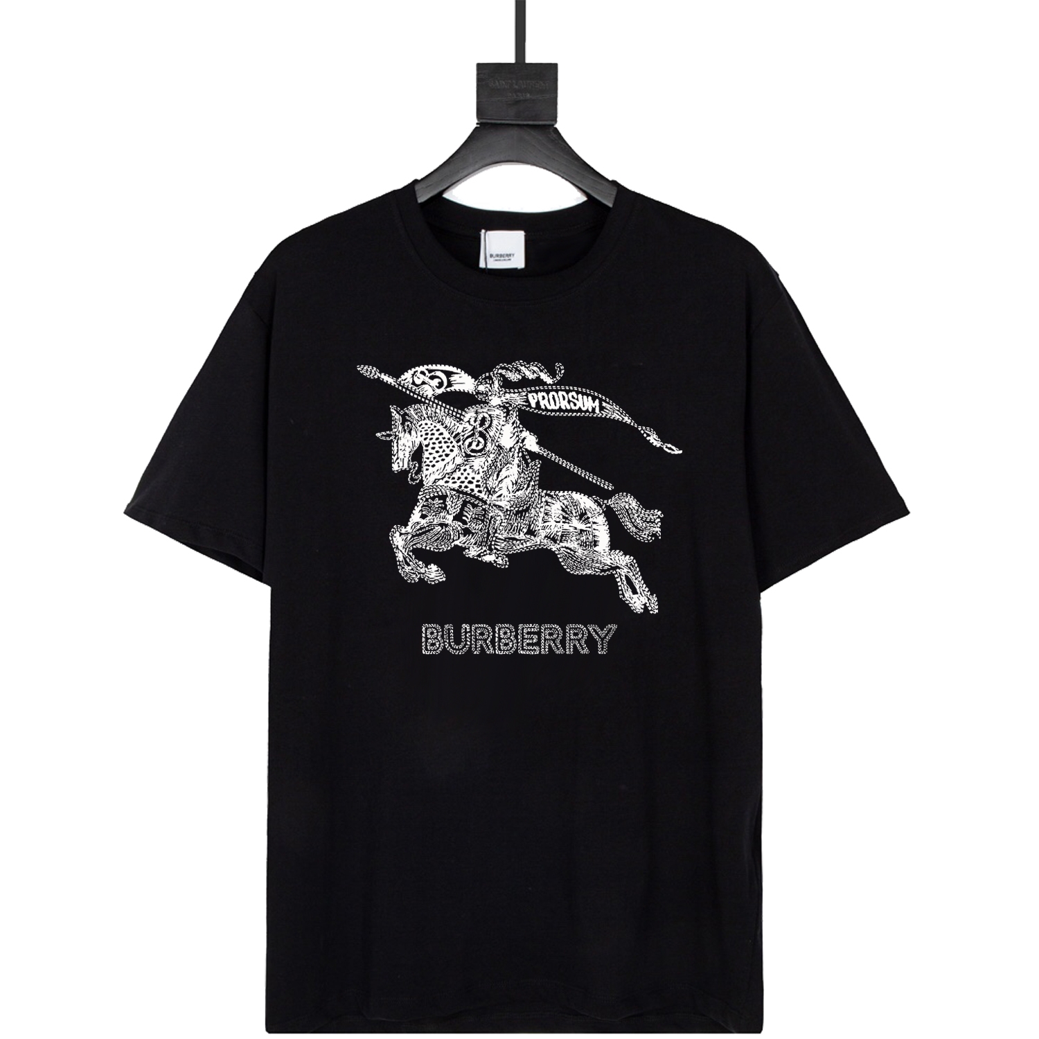 BURBERRY Burberry 24ss camiseta de cuello redondo con estampado de diseñador de Lv, novedad de moda, sincronizada con l…