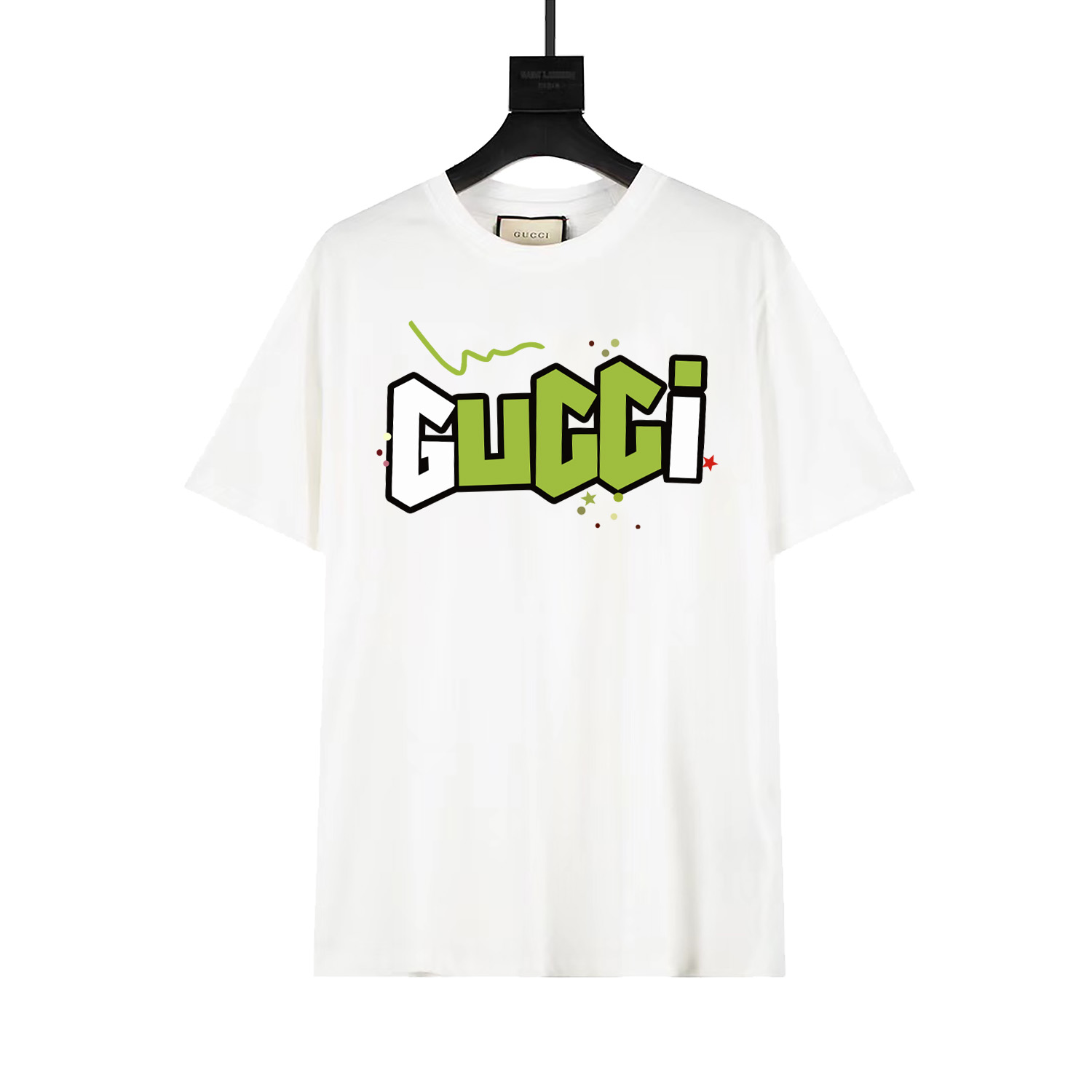 Gucci 2024 nuevo modelo con tejido pesado de 280g, camiseta de manga corta básica y versátil, para hombre y mujer, para…