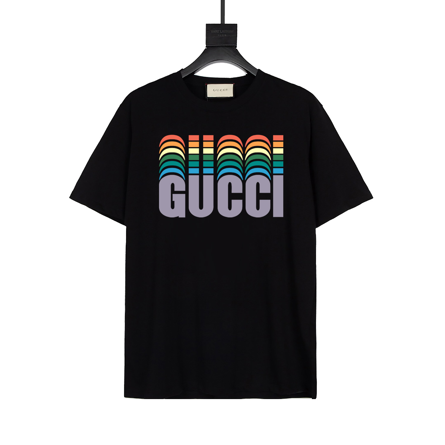 Gucci/古驰 24ss camiseta de manga corta con logo degradado, perfecta para superponer y tener estilo de blogger, discreta …