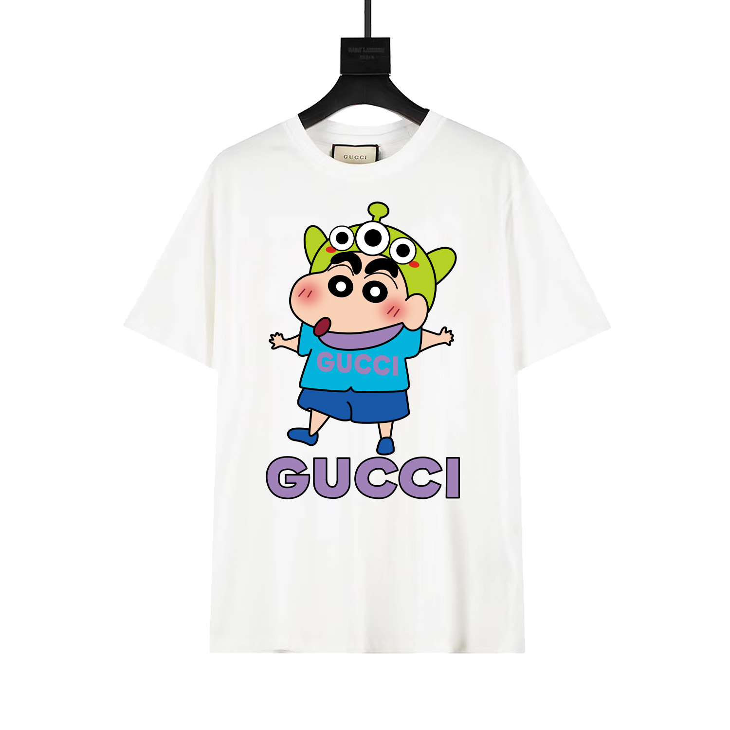 gucci Gucci 20ss nueva camiseta de verano con estampado de Shin Chan, tela personalizada de alto gramaje de 280g, suave…