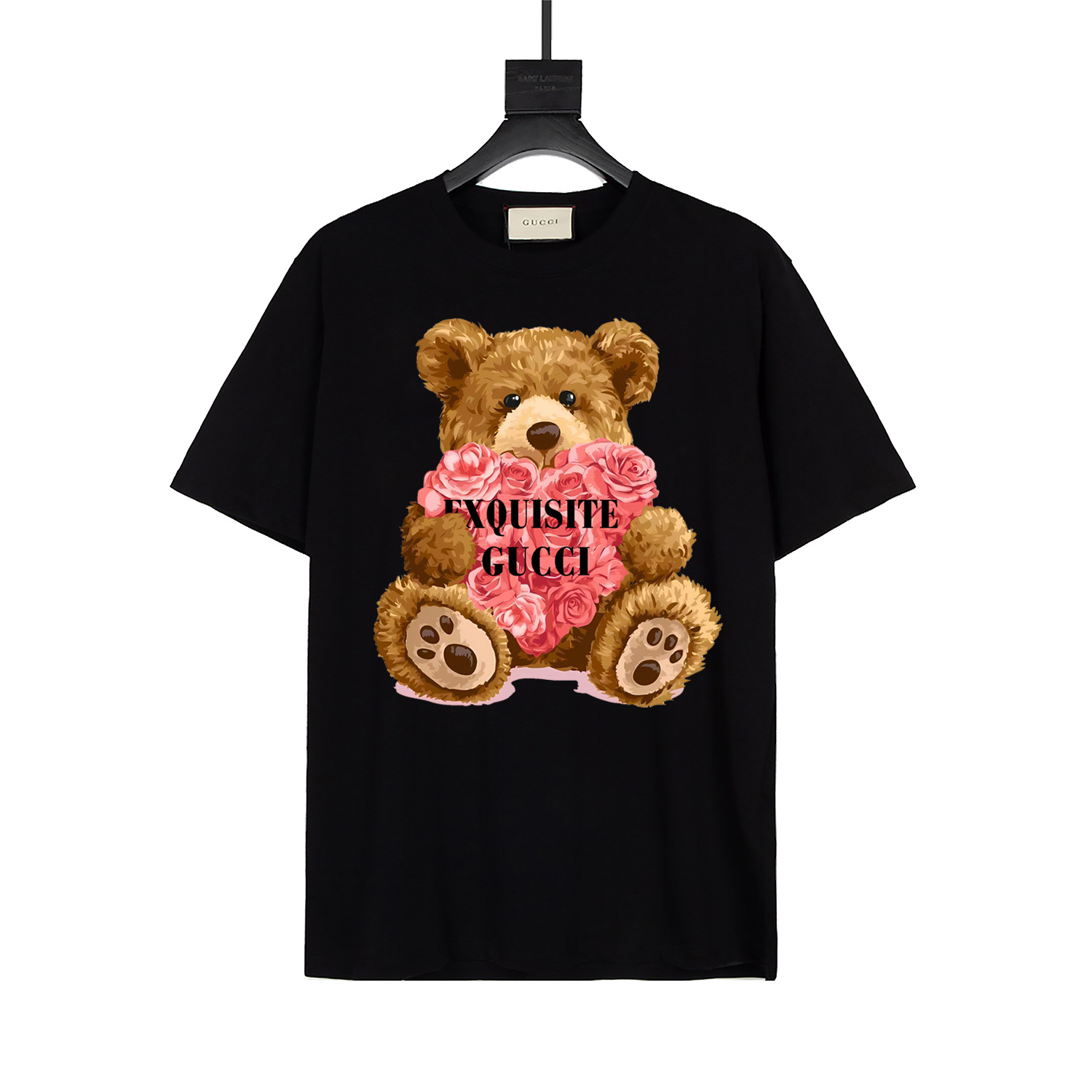GUCCI nueva camiseta de manga corta de primavera/verano para hombre y mujer, con estilo personal y de alta gama, con di…