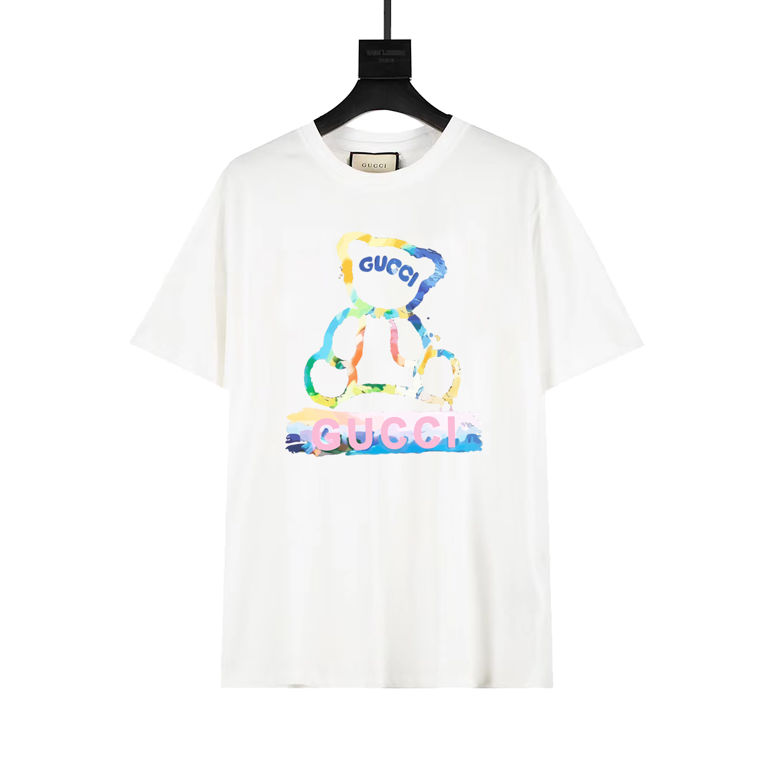 gucci / Gucci camiseta de manga corta con estampado de osito de colores, identificación refinada y actualizada, inspira…