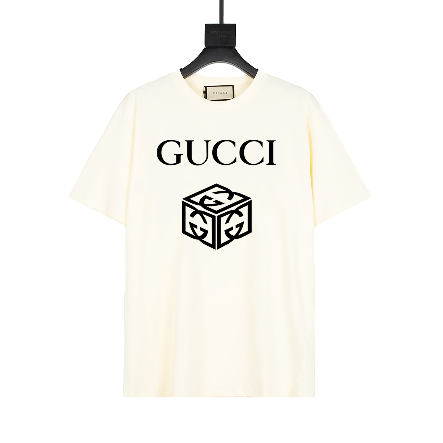 Camiseta de manga corta de Gucci 24SS nueva con estampado de cubo tridimensional, utiliza icono de cubo tridimensional,…