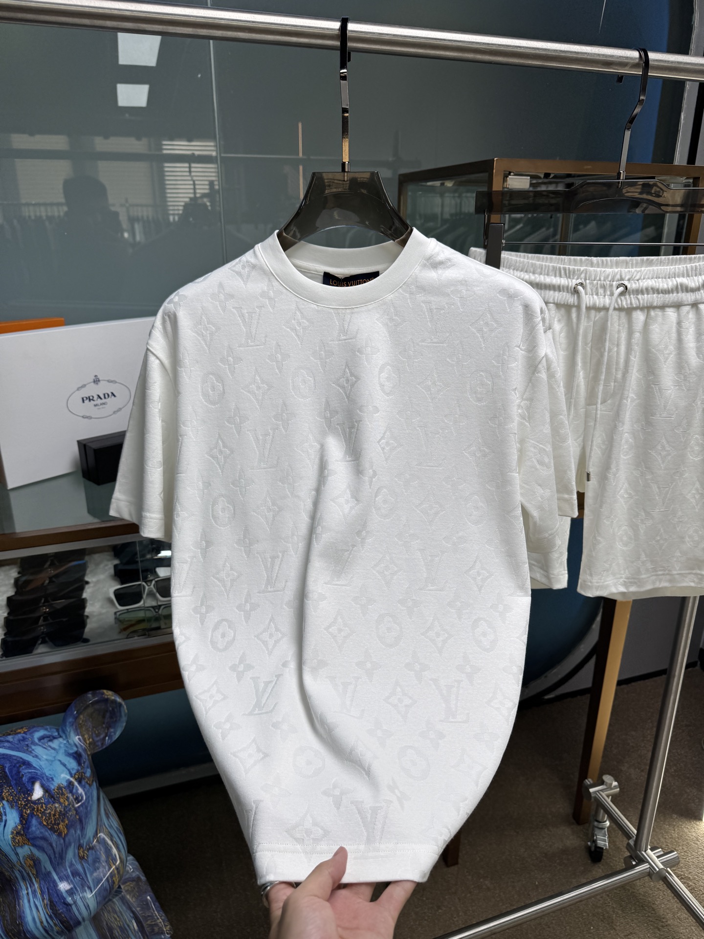 “New Cotton Spring and Summer Suit Set with Flowering Logo and Top Hardware for Men and Women” - 图片 6