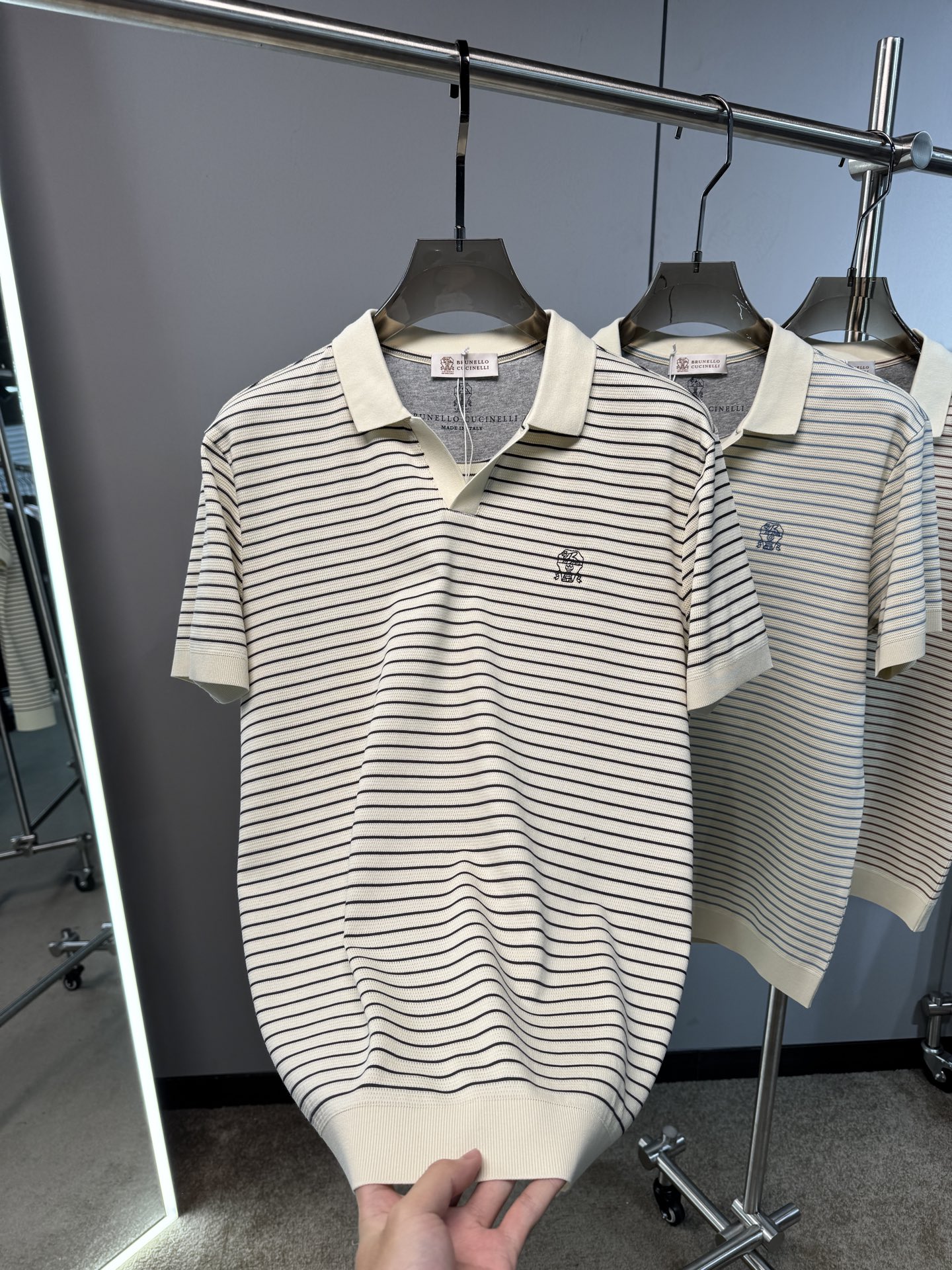 上新 26ss BC 春夏新款起脚POLO 原版定制 面料选用网眼谷波棉 轻薄透气 上身丝滑舒适 高端大