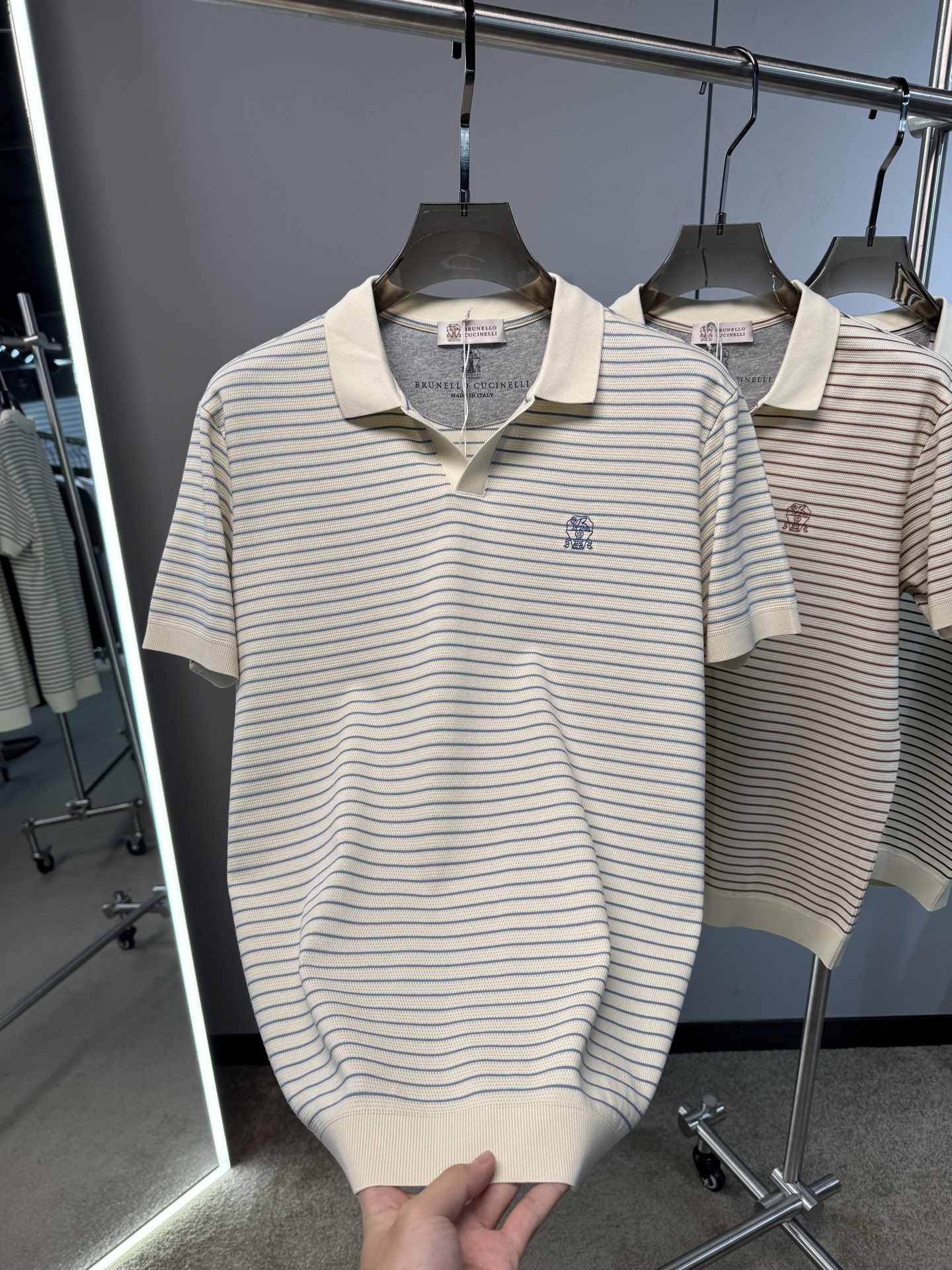 上新 26ss BC 春夏新款起脚POLO 原版定制 面料选用网眼谷波棉 轻薄透气 上身丝滑舒适 高端大