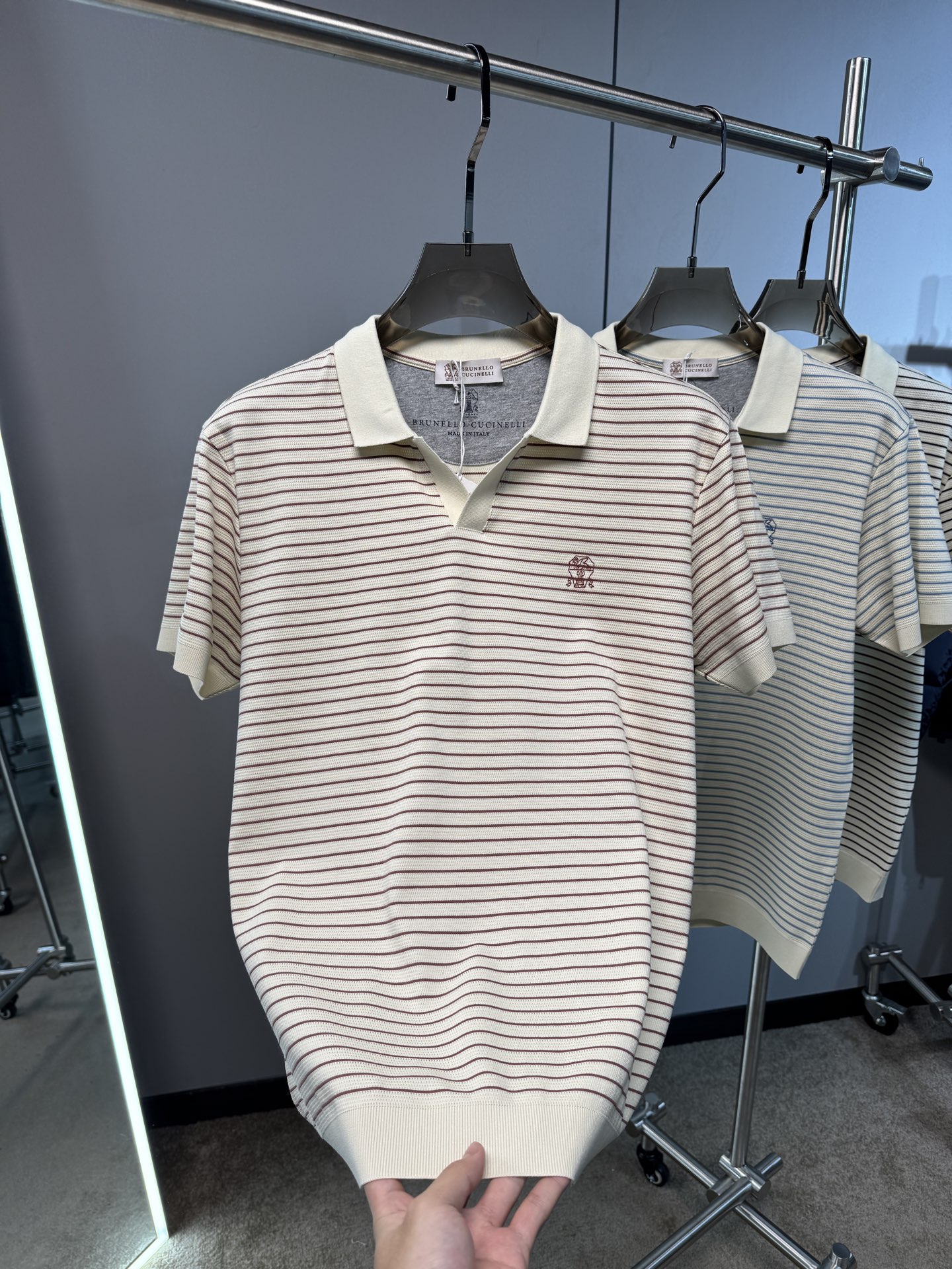 上新 26ss BC 春夏新款起脚POLO 原版定制 面料选用网眼谷波棉 轻薄透气 上身丝滑舒适 高端大