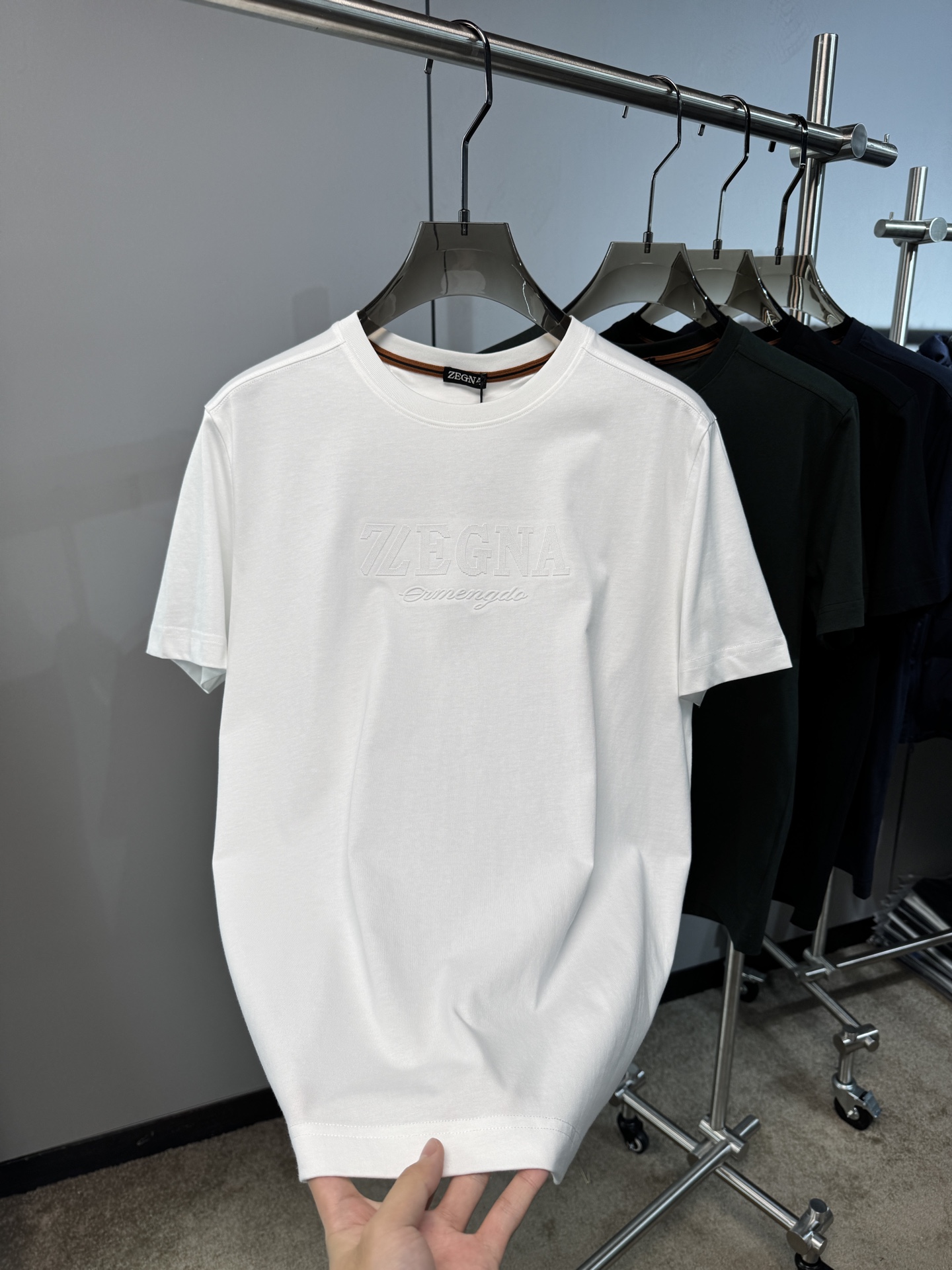 上新 26ss Z家 春夏新款圆领短袖 原版定制 面料100%棉 轻薄透气 超级柔软上身丝滑舒适 高端大