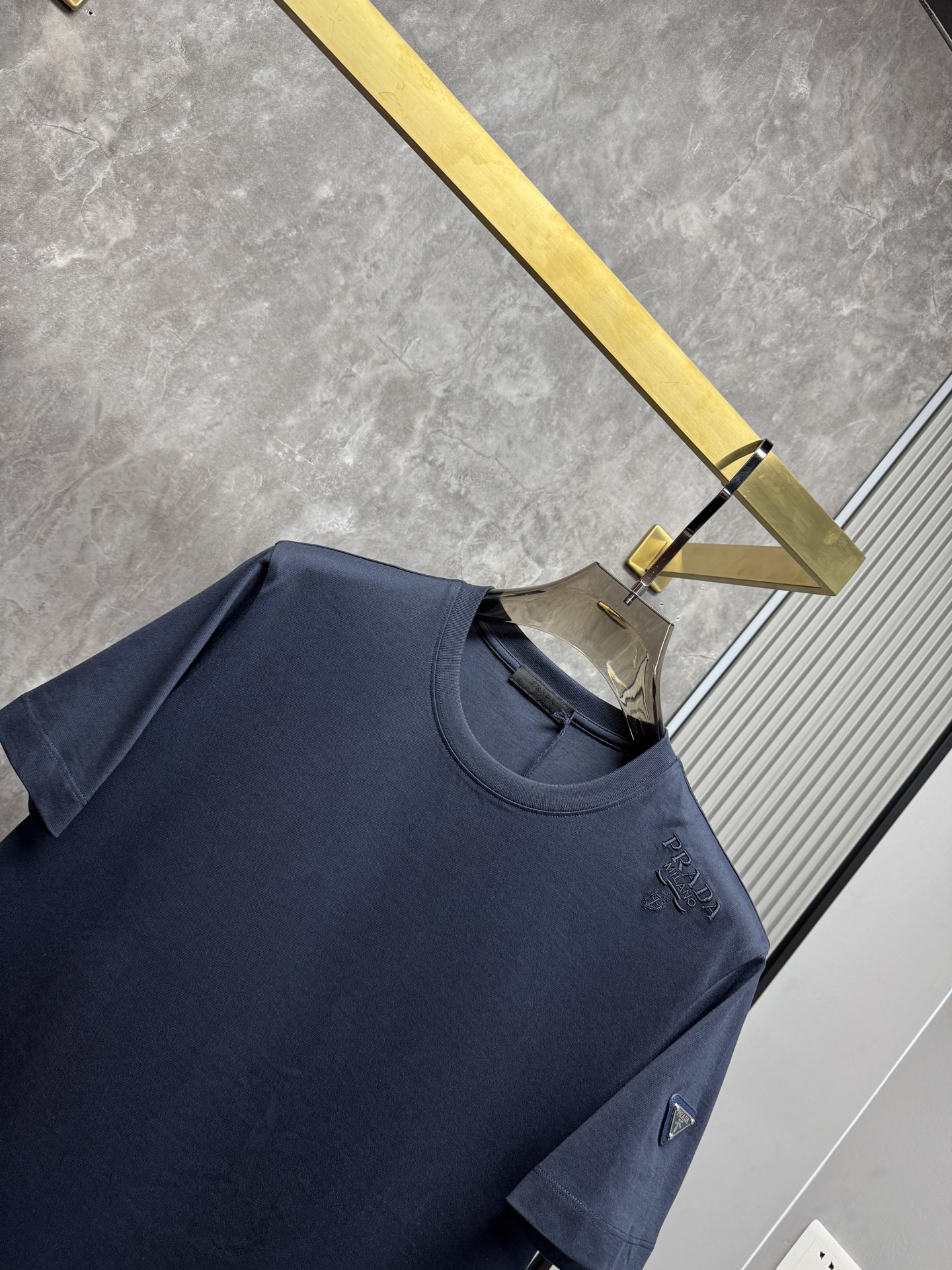 上新 26ss P家 春夏新款圆领短袖 原版定制 面料100%棉 轻薄透气 超级柔软上身丝滑舒适 高端大