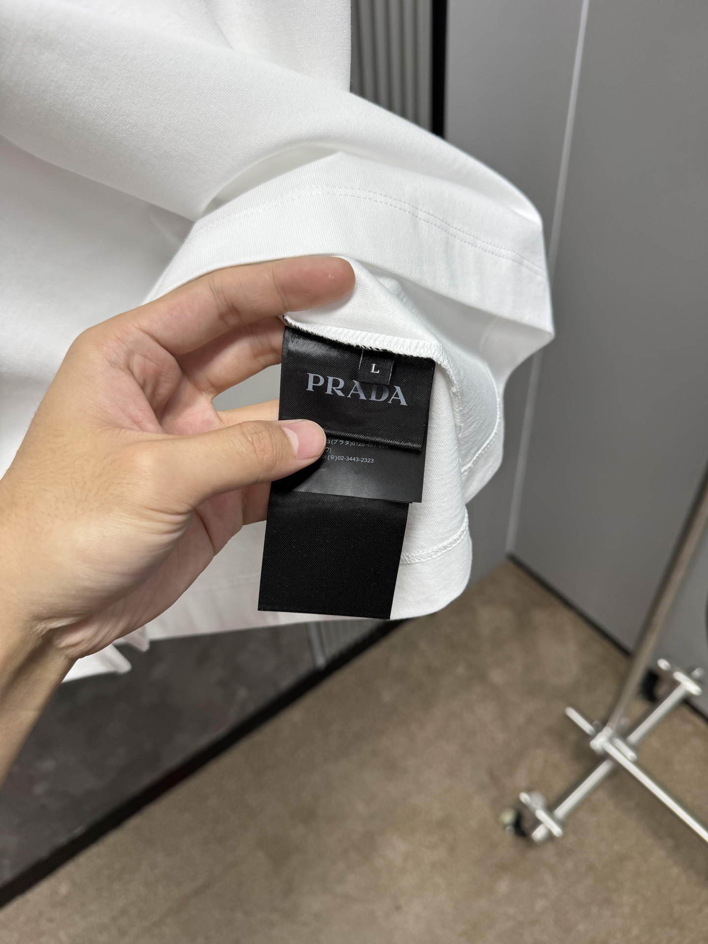 上新 26ss P家 春夏新款圆领短袖 原版定制 面料100%棉 轻薄透气 超级柔软上身丝滑舒适 高端大