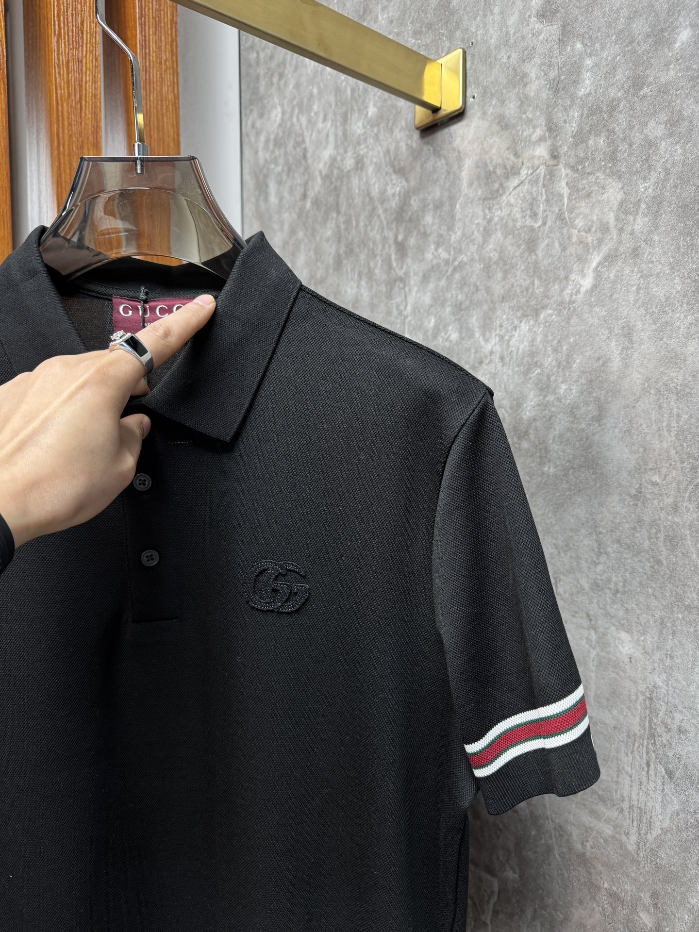 上新 26ss G家起脚色织Polo 手感舒适 原版定制 高端大气 黑 卡其 军绿 码数48-56