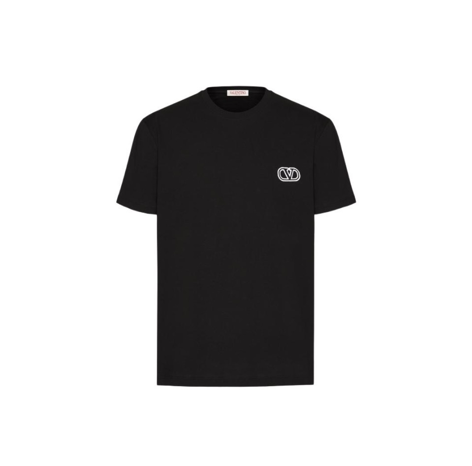 Valentino VLTN Black Cotton Crew Neck Short Sleeve T-Shirt for Men 2 i1733589829 1218 2