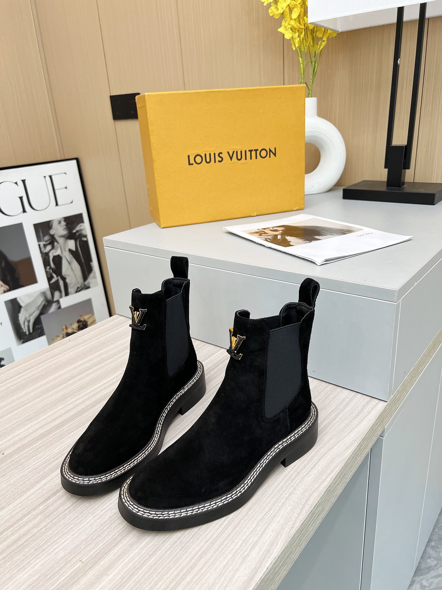 Louis Vuitton Best
 Short Boots Wholesale 2023 Replica
 Women Calfskin Cowhide Sheepskin