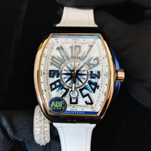 Franck Muller Vanguard Yachting V45 Herenhorloge - Zwitsers vakmanschap, blauw accent 1 Franck Muller Vanguard Yachting V45 Herenhorloge - Zwitsers vakmanschap, blauw accent