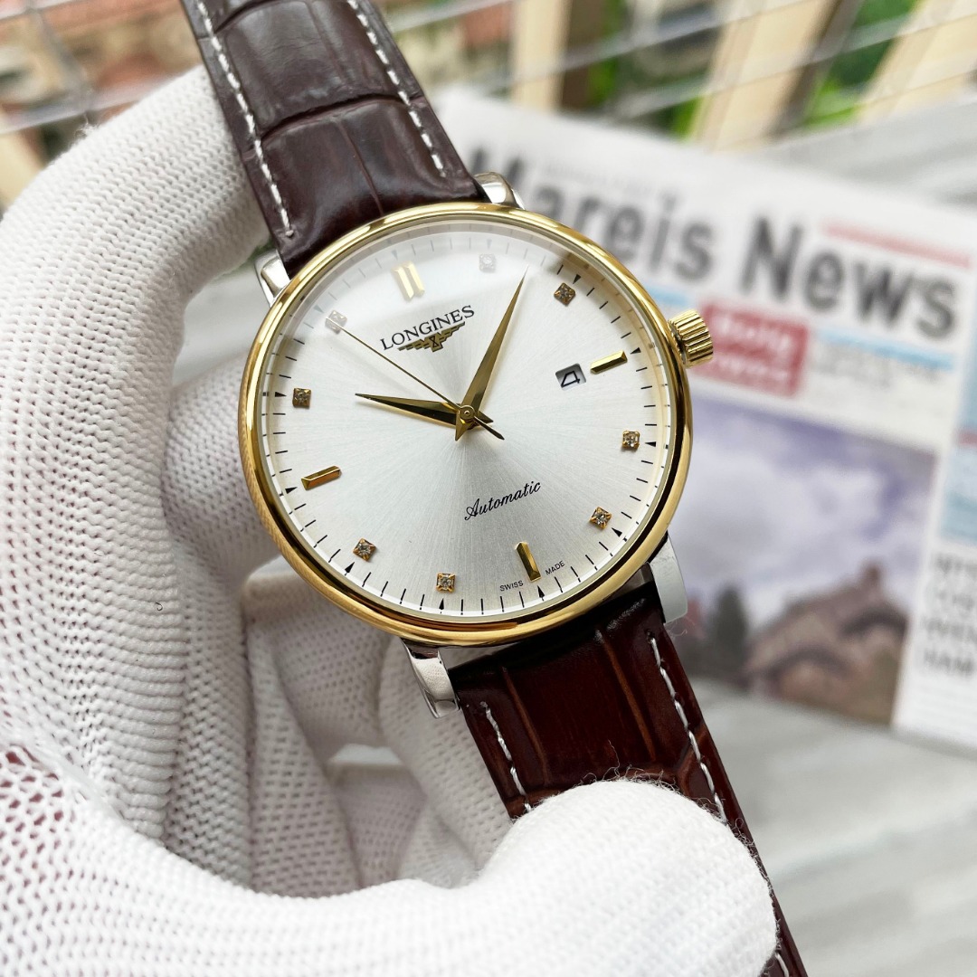 NO:879122,White, gold, steel band 20 men's favorite three-hand watch [latest] Longines best design exclusive first release [type] fine men's watch [strap] genuine cowhide/316 strap [movement] fully automatic mechanical movement [mirror] mineral strengthened glass (higher definition) elegant taste vast atmosphere unique ingenuity wrist treasure size diameter 41mm thick 12mm hot sale on the market!  Welcome to reprint!  ,,longines,cowhide19860909白,金,钢带20 男人挚爱三针腕表【最新】浪琴最佳设计独家首发【类型】精品男士腕表【表带】真牛皮/316表带【机芯】全自动机械机芯【镜面】矿物质强化玻璃（更高清） 品味高雅 浩瀚大气 匠心独运 腕间瑰宝 尺寸直径41mm厚12mm热卖上市！欢迎转载！,,longines,cowhide,Watch