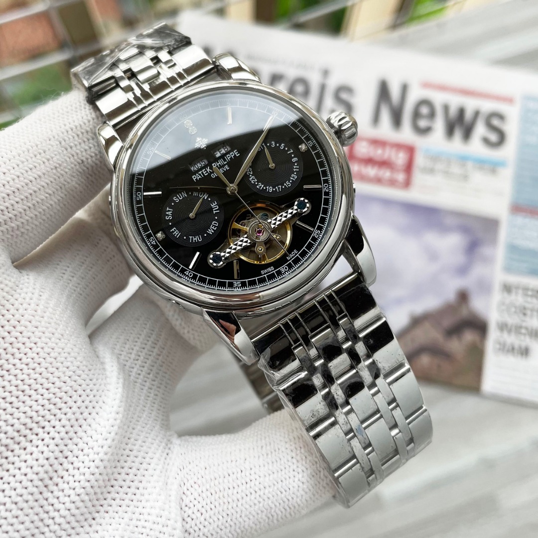 NO:879113,Platinum Steel 20 Men's favorite multi-function watch [Latest] Patek Philippe's best design exclusive launch [Type] Fine men's watch [Strap] 316 stainless steel/genuine leather strap [Movement] High-end fully automatic mechanical movement [Mirror] Mineral strengthened glass (higher definition) Elegant taste Vast atmosphere Ingenuity A treasure for the wrist Size 41mm diameter 12mm thick Hot sale on the market!  Welcome to reprint!  ,,patek philippe,cowhide19860909白 金 钢20 男人挚爱多功能腕表【最新】百达翡丽最佳设计独家首发【类型】精品男士腕表【表带】316精钢/真牛皮表带【机芯】高端全自动机械机芯【镜面】矿物质强化玻璃（更高清） 品味高雅 浩瀚大气 匠心独运 腕间瑰宝 尺寸直径41mm厚12mm热卖上市！欢迎转载！,,patek philippe,cowhide,Watch
