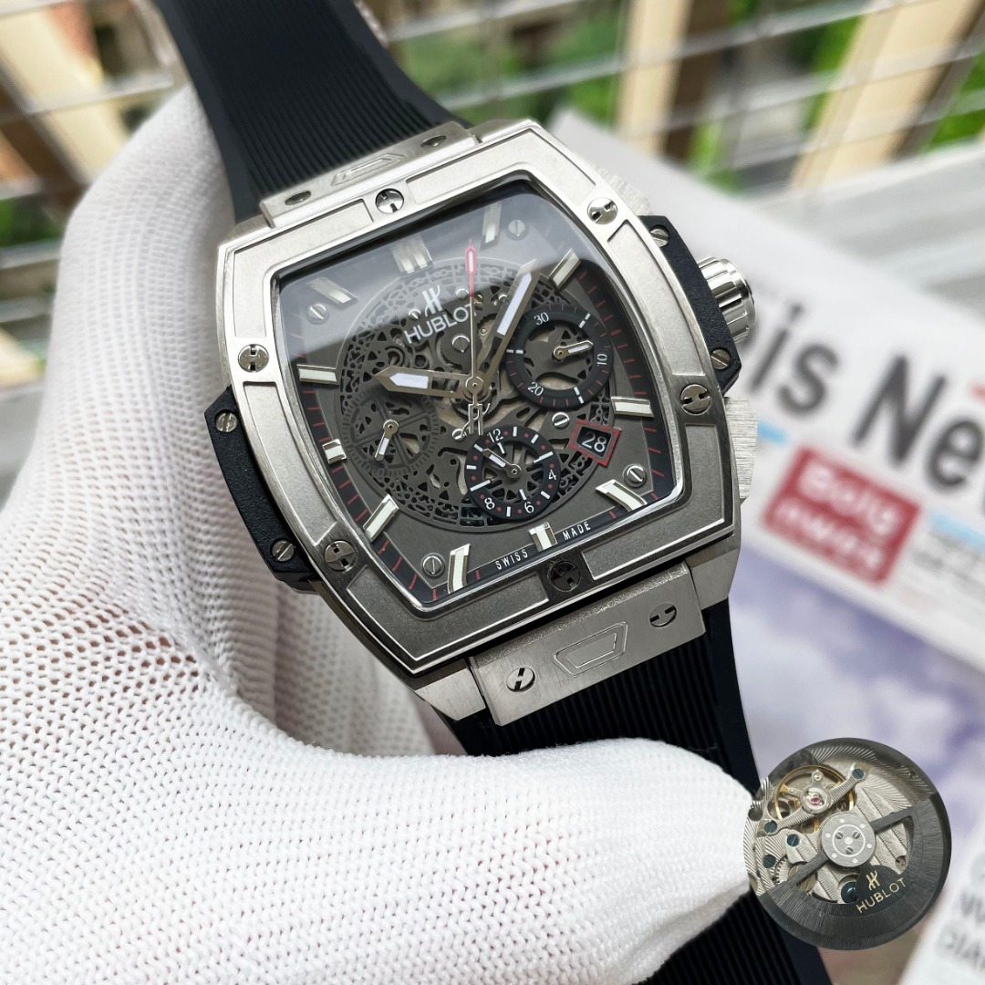 NO:879121,White Hublot-Hublot mechanical version, fine men's watch, multi-functional design, noble atmosphere, gentleman style, excellent quality, best-selling all over the city. It adopts fully automatic mechanical movement, top-grade 316 stainless steel case, natural rubber strap, mineral super mirror, size 45*14,19860909白 色 恒宝-Hublot 机械版本 精品男士腕表,多功能设计,尊贵大气,绅士风范,卓越品质,热卖全城.采用全自动机械机芯,顶级316精钢表壳,天然橡胶表带,矿物质超强镜面,尺寸45*14,,Watch