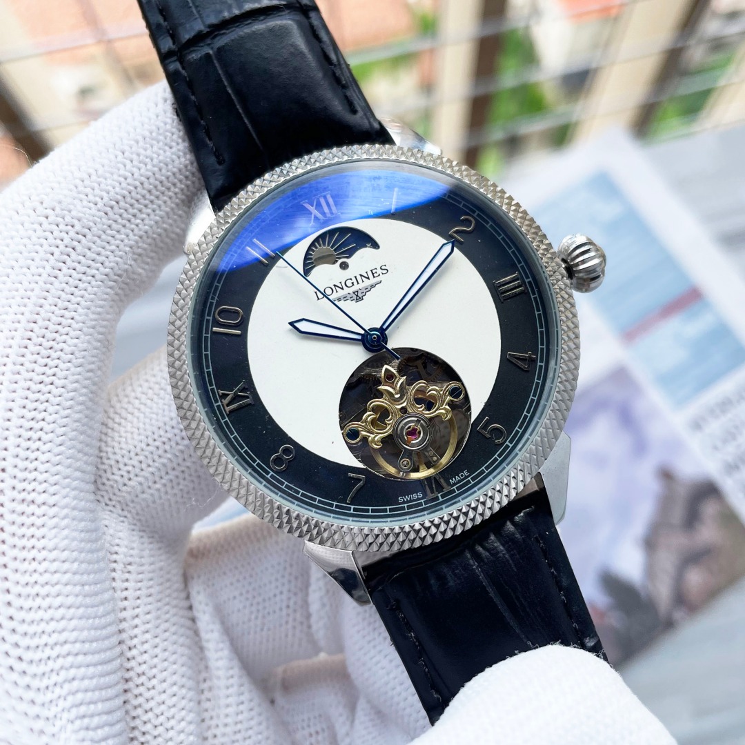 NO:923859,Unified, complex timepieces, luxurious and elegant, classic new products, shocking launch [Latest] Longines Skeleton Design [Type] Fine men's watch [Strap] Genuine leather strap [Movement] High-end fully automatic mechanical movement [Mirror] Mineral-strengthened glass (higher definition) Elegant taste Vast and atmospheric Ingenuity Wrist treasure Size 42mm diameter 12.5mm thick Hot sale on the market!  Welcome to reprint!  ,,longines,cowhide19860909统一 复杂时计 奢华大气 经典新品 震撼上市【最新】浪琴 镂空设计【类型】精品男士腕表【表带】真牛皮表带【机芯】高端全自动机械机芯【镜面】矿物质强化玻璃（更高清） 品味高雅 浩瀚大气 匠心独运 腕间瑰宝 尺寸直径42mm厚12.5mm热卖上市！欢迎转载！,,longines,cowhide,Watch